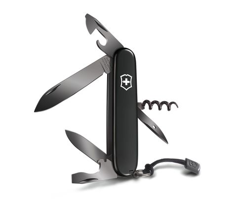 Нож Victorinox Spartan, 91 мм, 12 функций, черный (1.3603.31P)