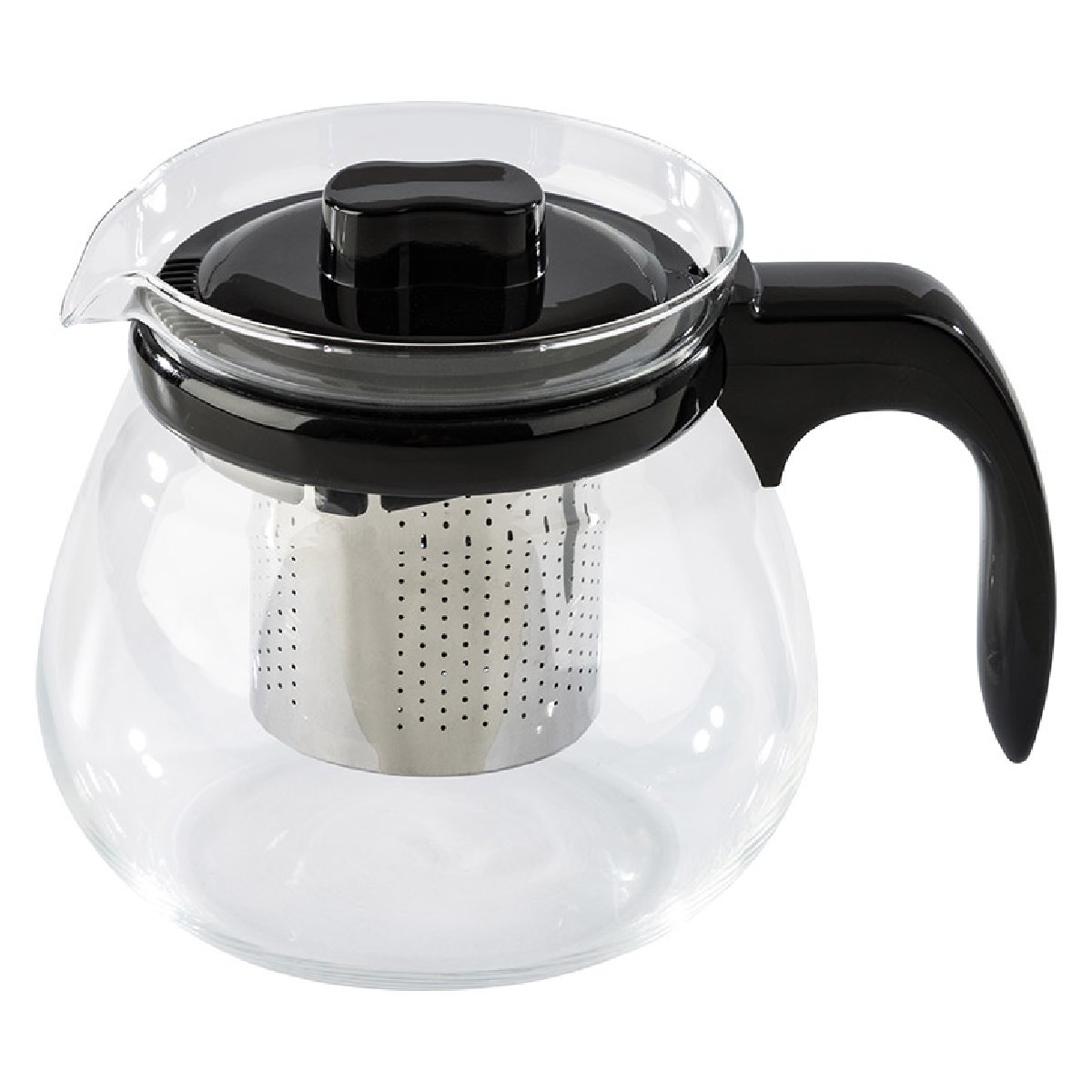 Чайник заварочный PERSONA объем 750 мл, из жаропр стекла с фильтром из нерж стали, с ручкой из пласт (009355)