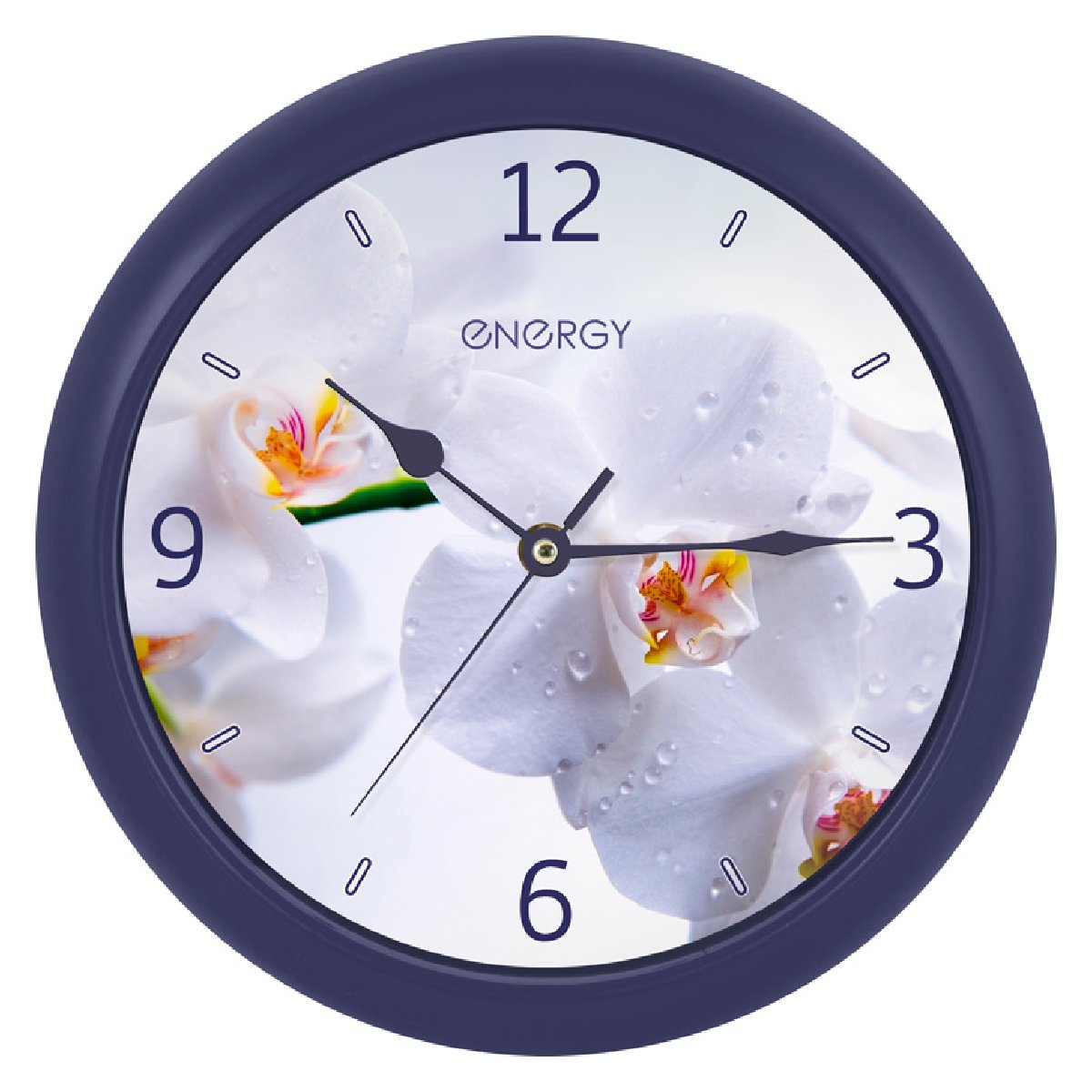 Часы настенные кварцевые ENERGY модель ЕС-110 орхидея (009483)