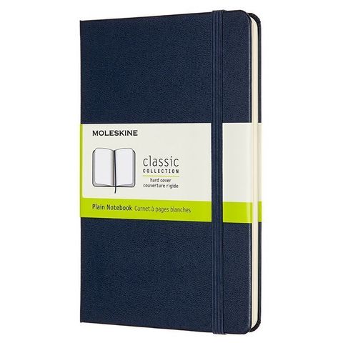 Блокнот Moleskine Classic Medium, 240 стр., синий, нелинованный (1127893(QP052B20))
