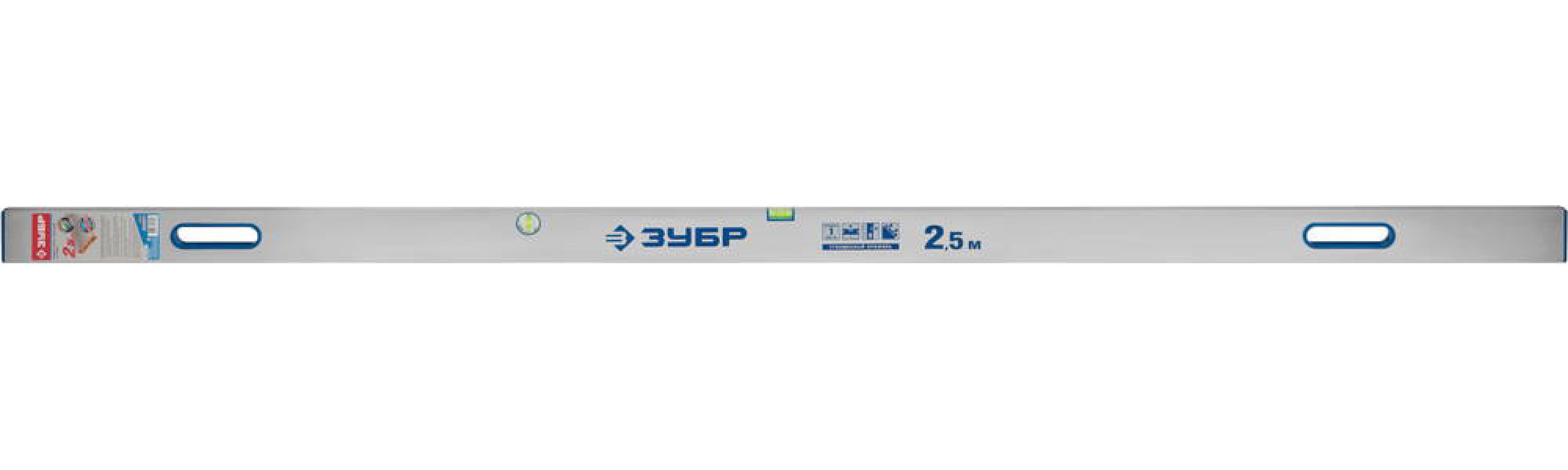 ЗУБР ППУ-Р Правило с уровнем и ручками 2.5 м, точность 0.5 мм м, 2 глазка, (1075-2.5_z01)