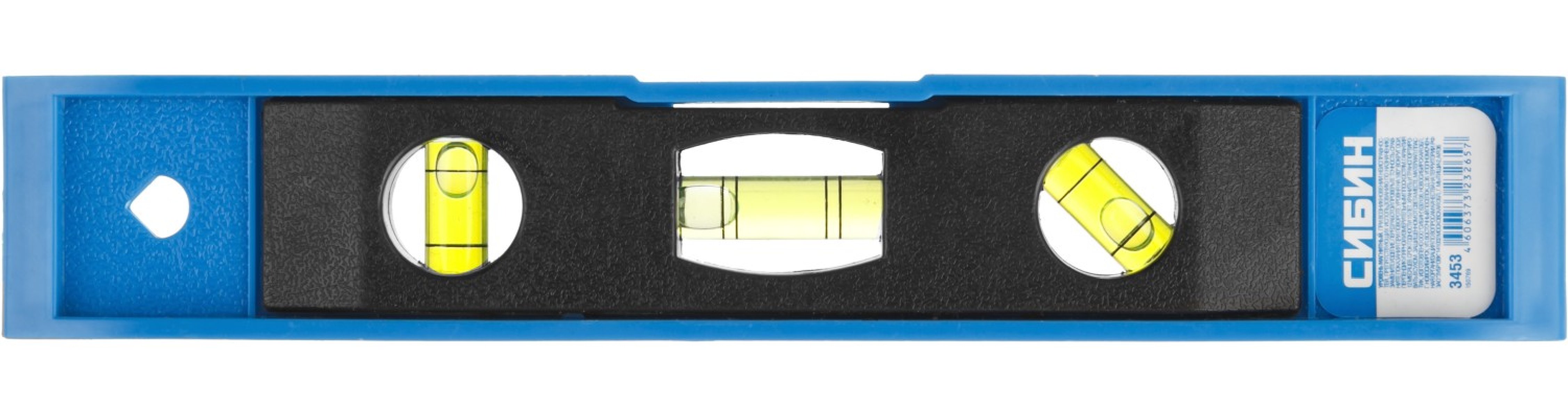 Магнитный пластмассовый уровень СИБИН Мини 230 мм (3453)