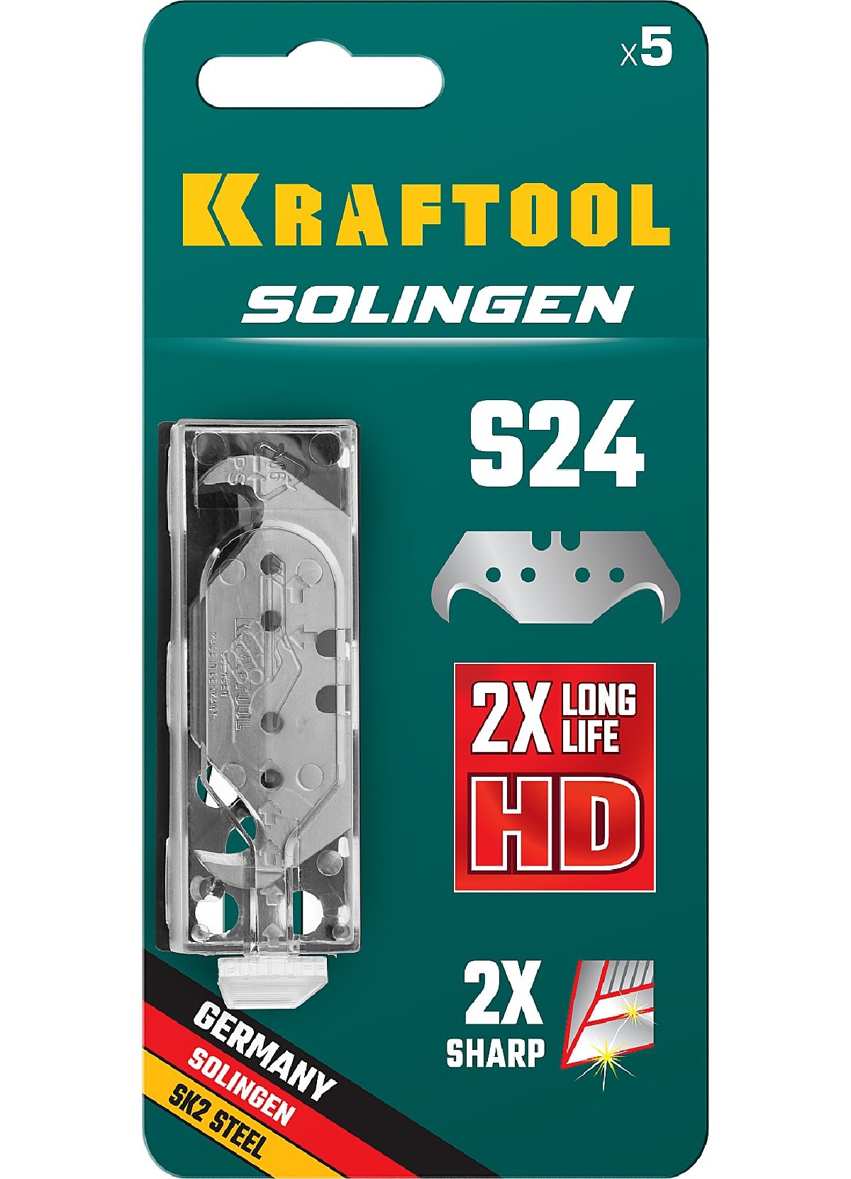 Крюковидные лезвия KRAFTOOL Solingen S24 5 шт. (09643-S5_z02)