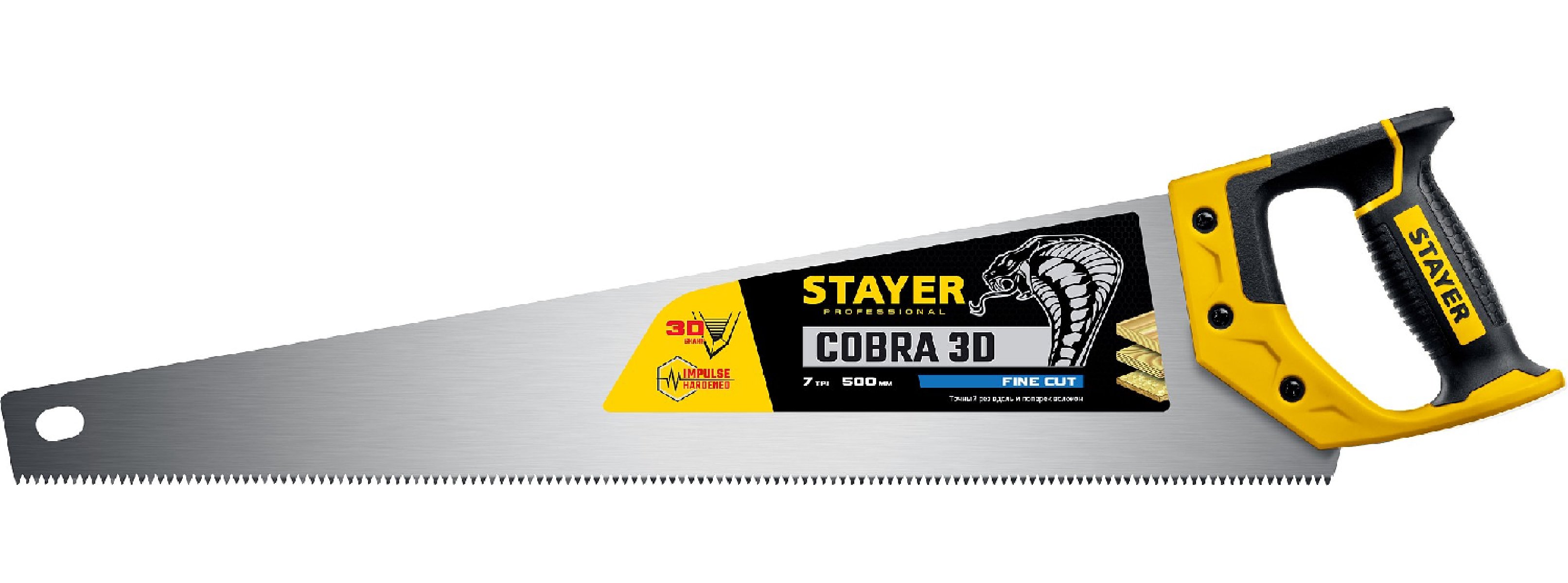 Универсальная ножовка STAYER Cobra 3D 500 мм (1512-50_z01)