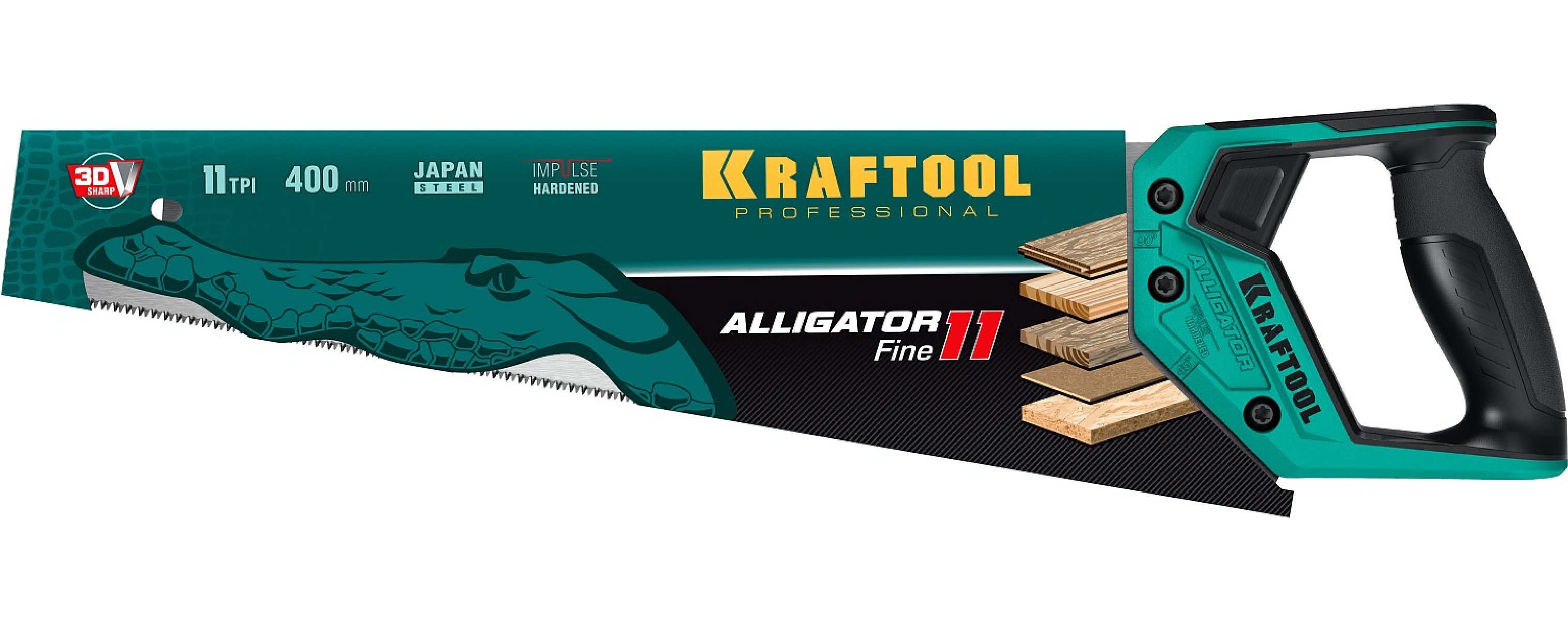 Ножовка для точного реза KRAFTOOL Alligator Fine 11 400 мм (15203-40)