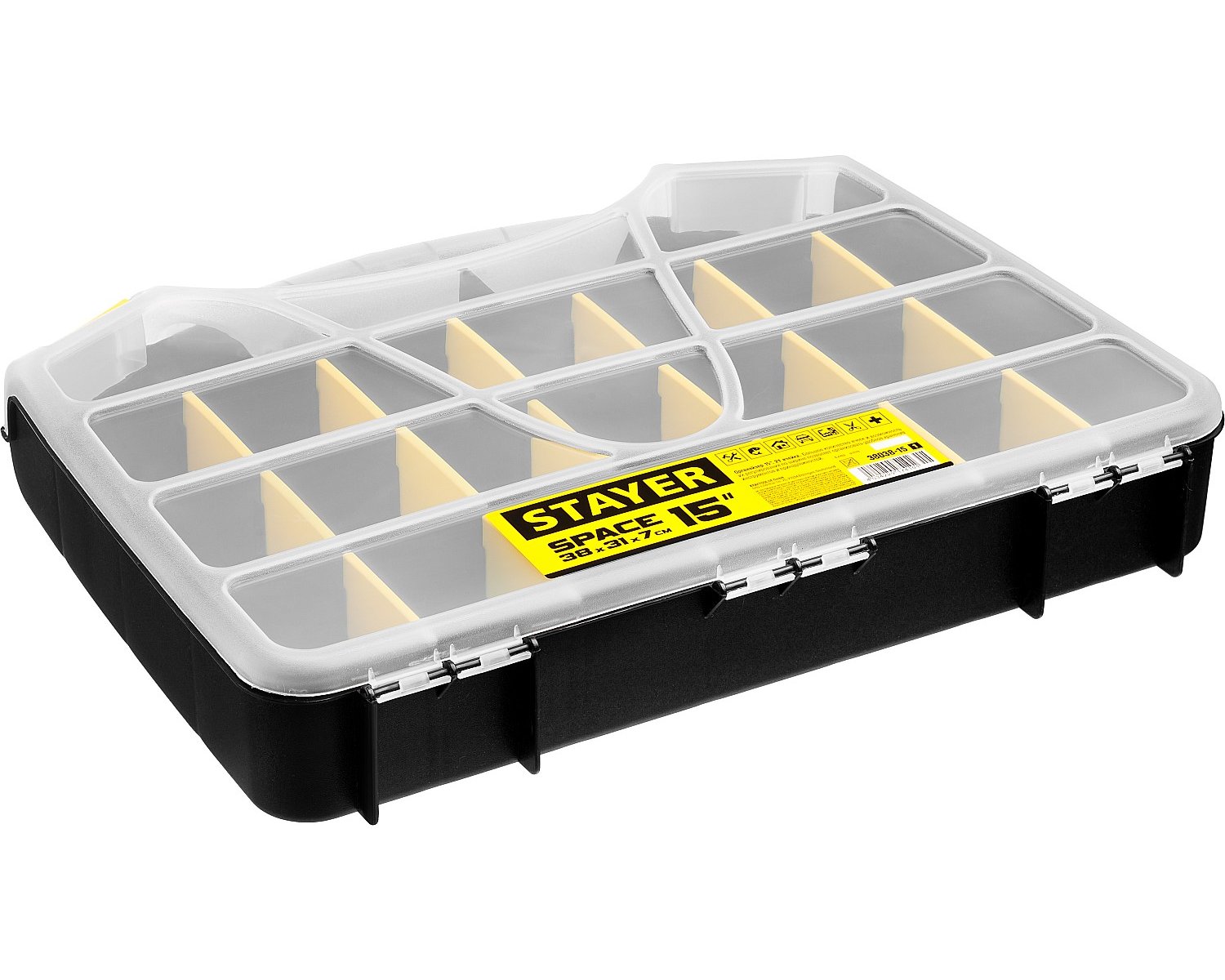 Пластиковый органайзер STAYER SPACE-15 380 х 310 х 60 мм (15 ) (38038-15_z01)