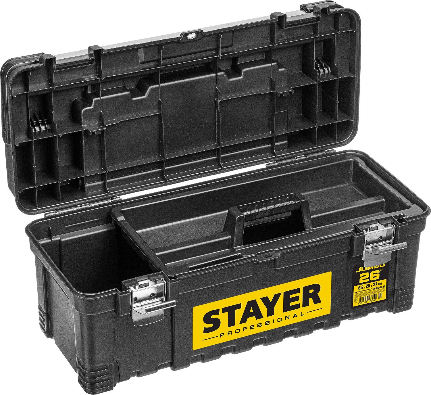 Пластиковый ящик для инструментов STAYER JUMBO-26 656 x 285 x 270 (26 ) (38003-26_z01)