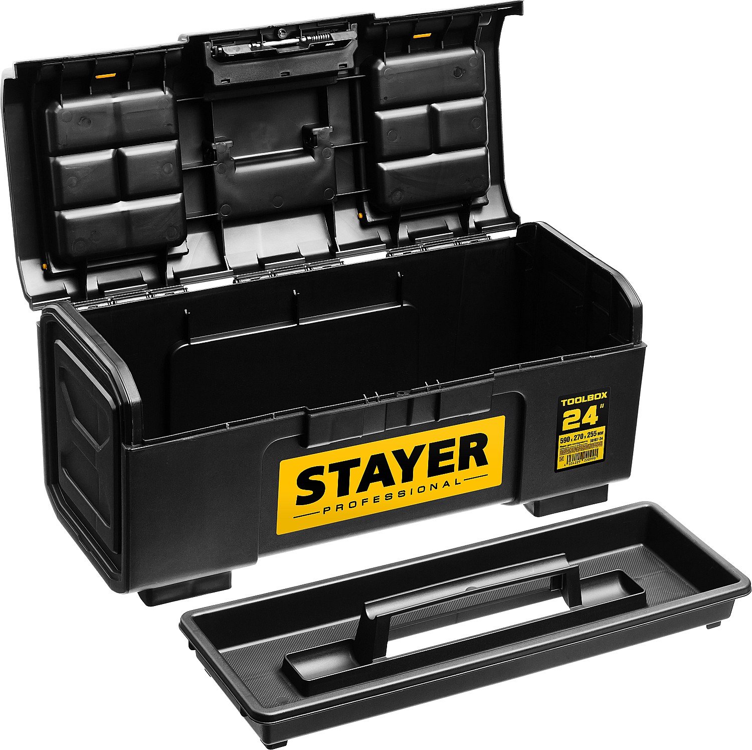 Пластиковый ящик для инструментов STAYER TOOLBOX-24 590 х 270 х 255 (38167-24)