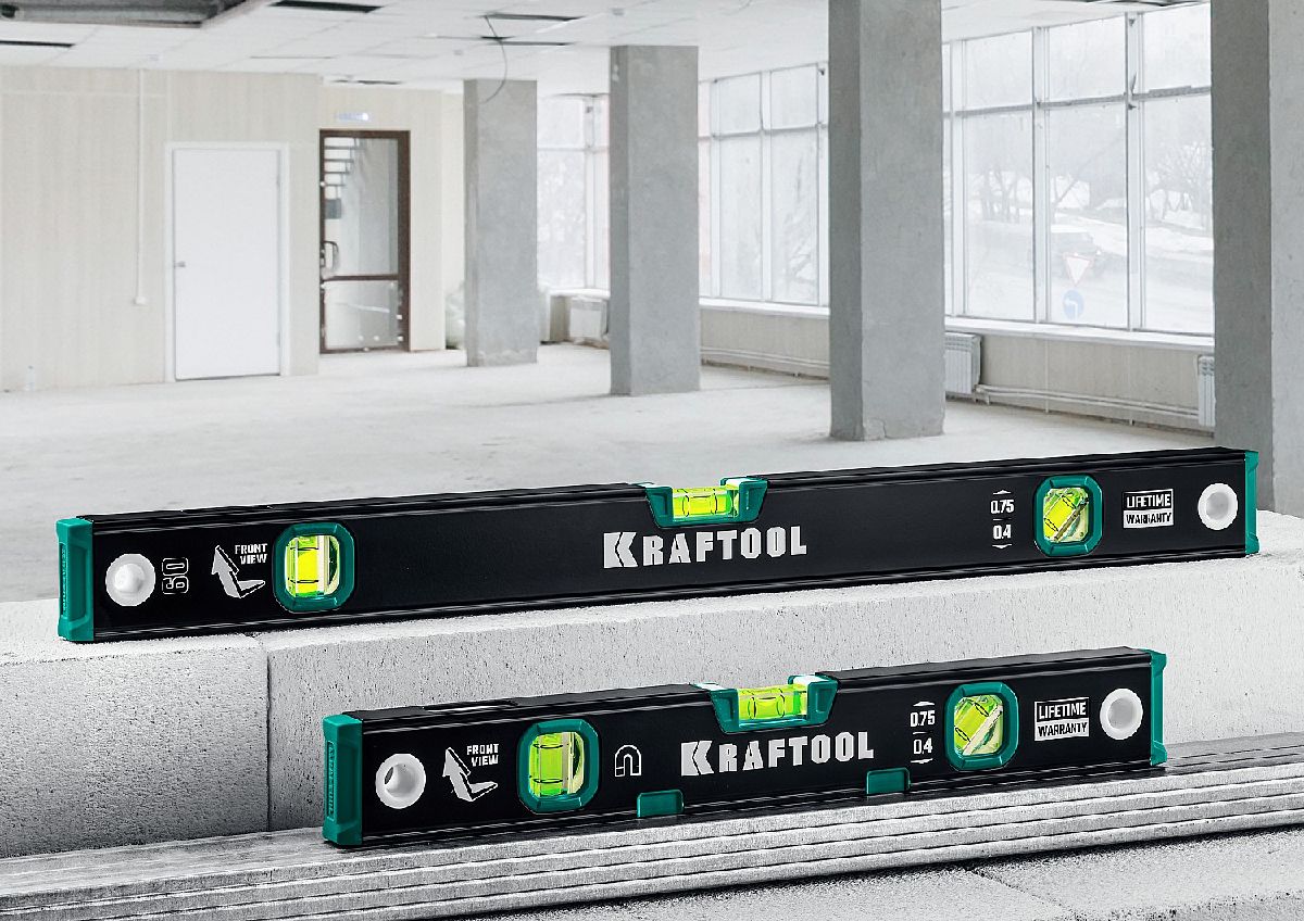 Уровень KRAFTOOL с зеркальным глазком 1000 мм (34781-100)