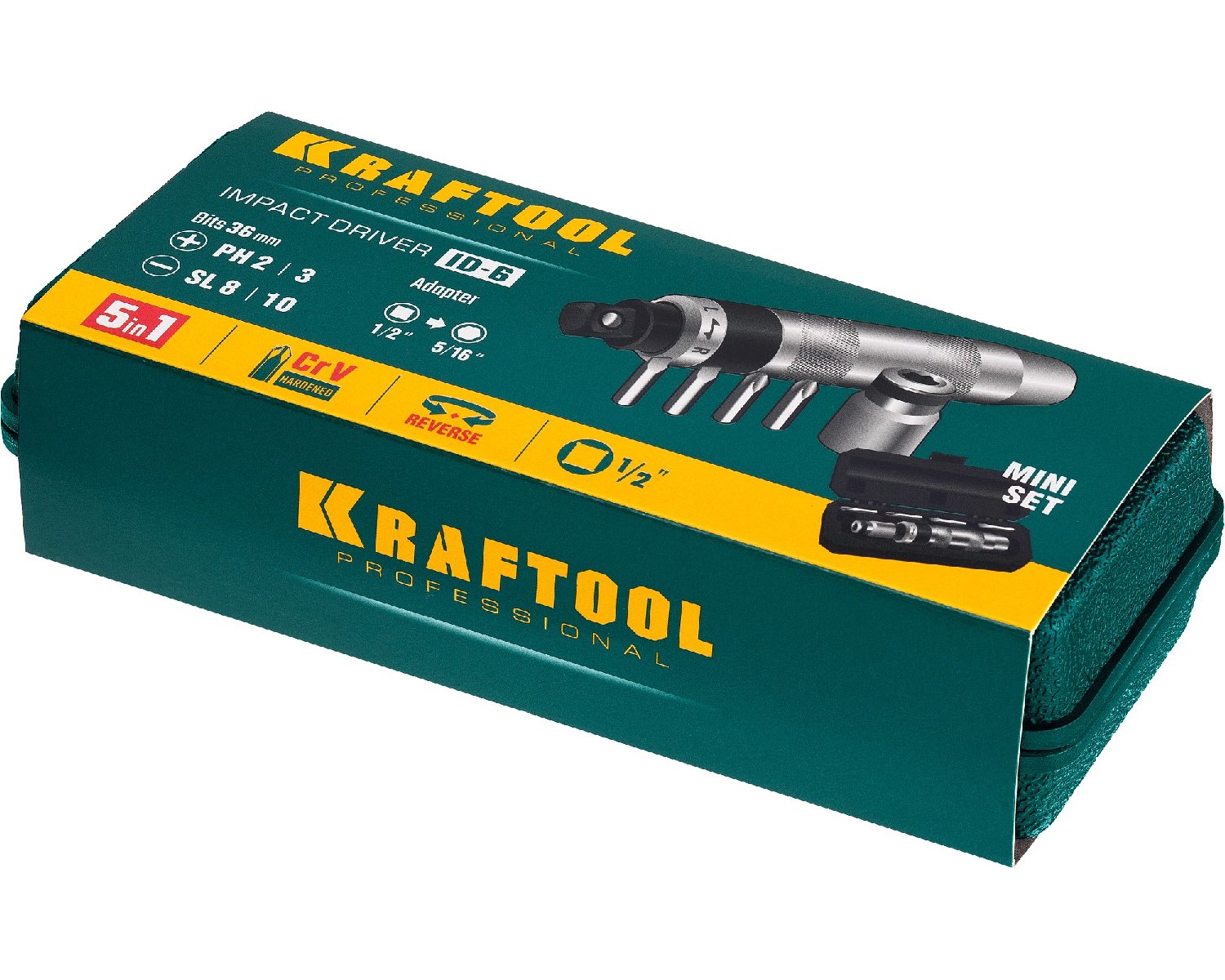 Ударно-поворотная отвертка KRAFTOOL ID-6 6 предм. (25555)