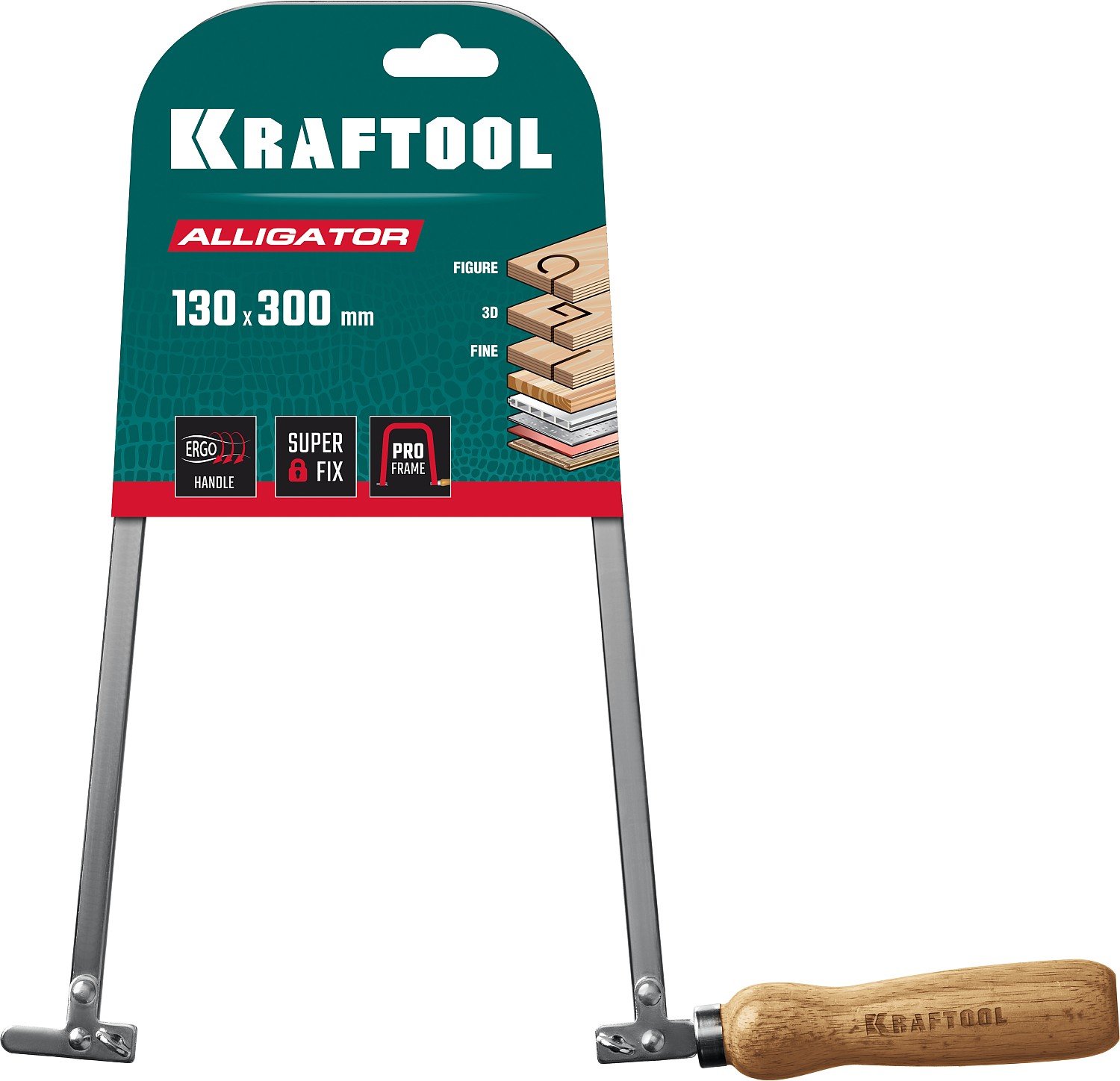 Ручной лобзик KRAFTOOL Aligator 130х300 мм (15260)