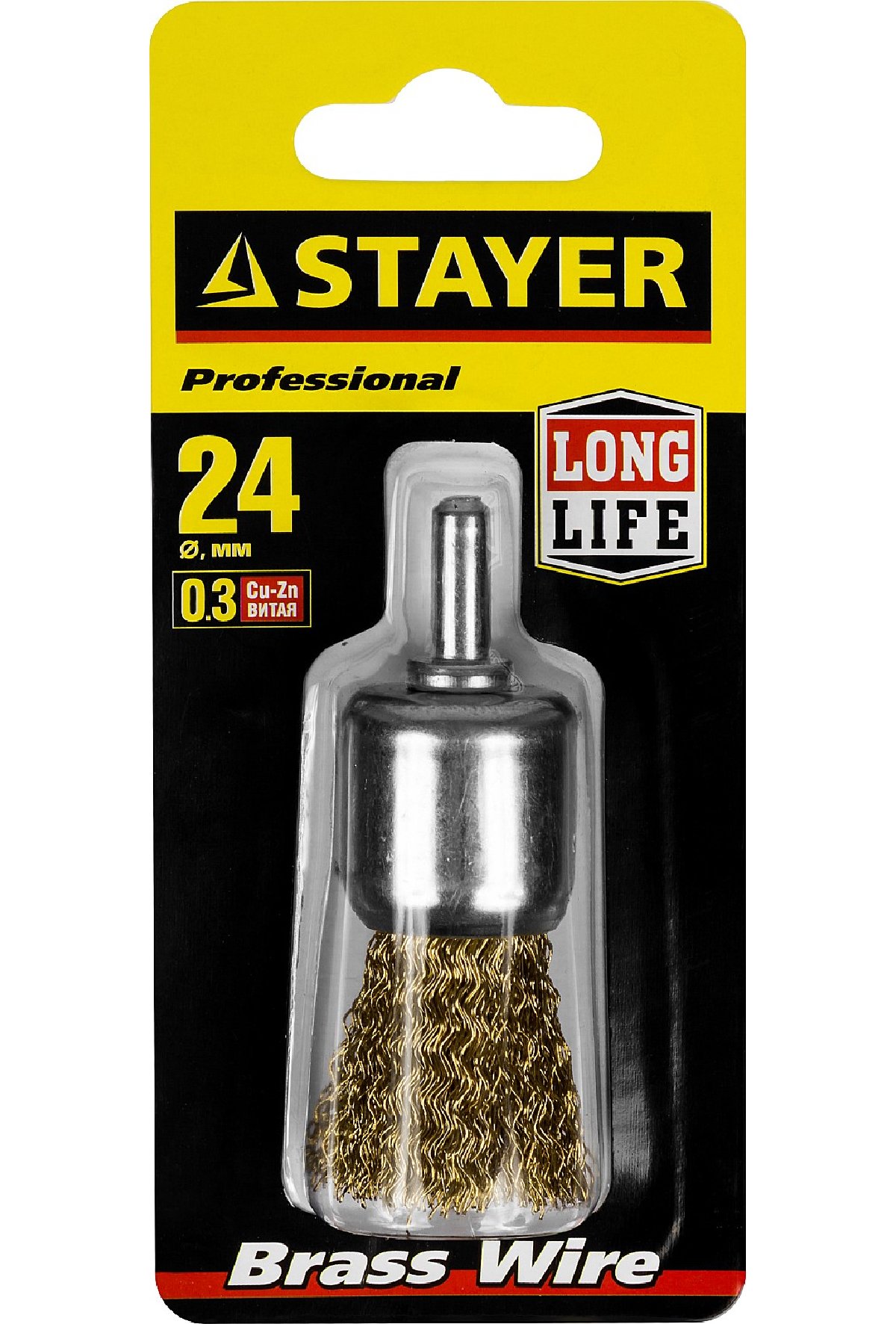 STAYER O 24 мм, щетка кистевая для дрели (35113-24)