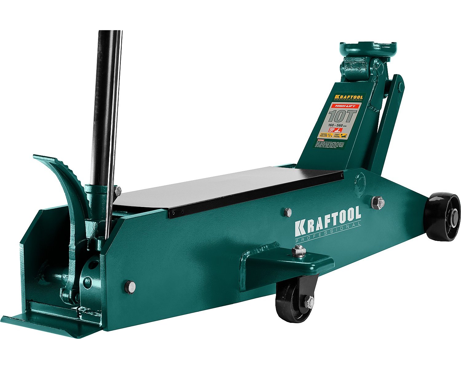 Подкатной домкрат для тяжелой техники KRAFTOOL HIGH-LIFT 10т 160-560мм (43455-10)
