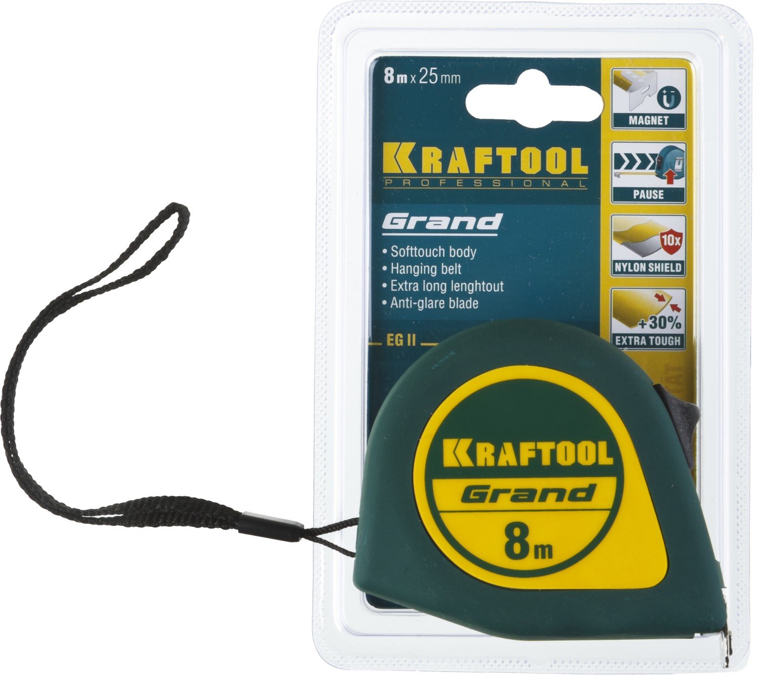 Рулетка KRAFTOOL Grand 8м х 25мм (34022-08-25)