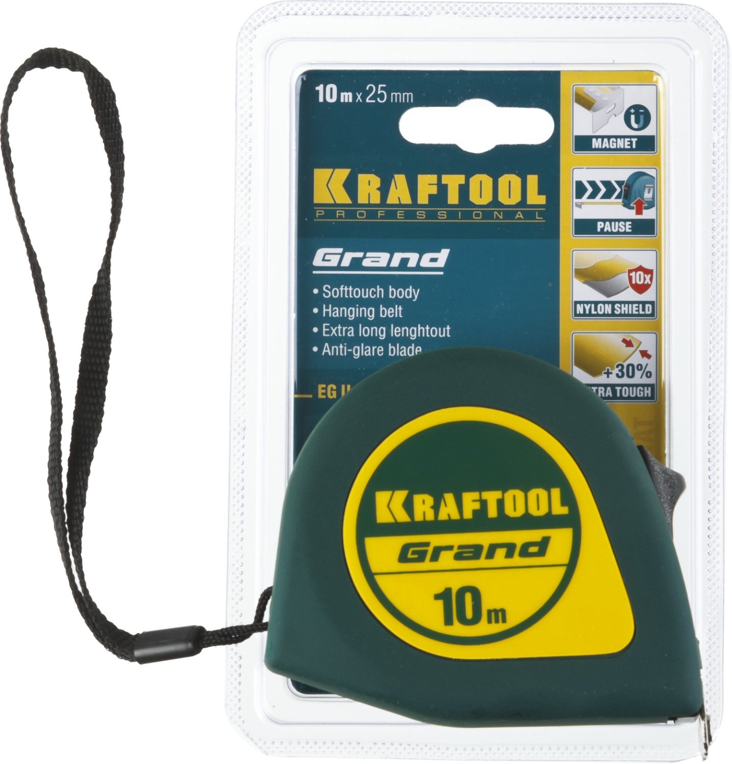 Рулетка KRAFTOOL Grand 10м х 25мм (34022-10-25)