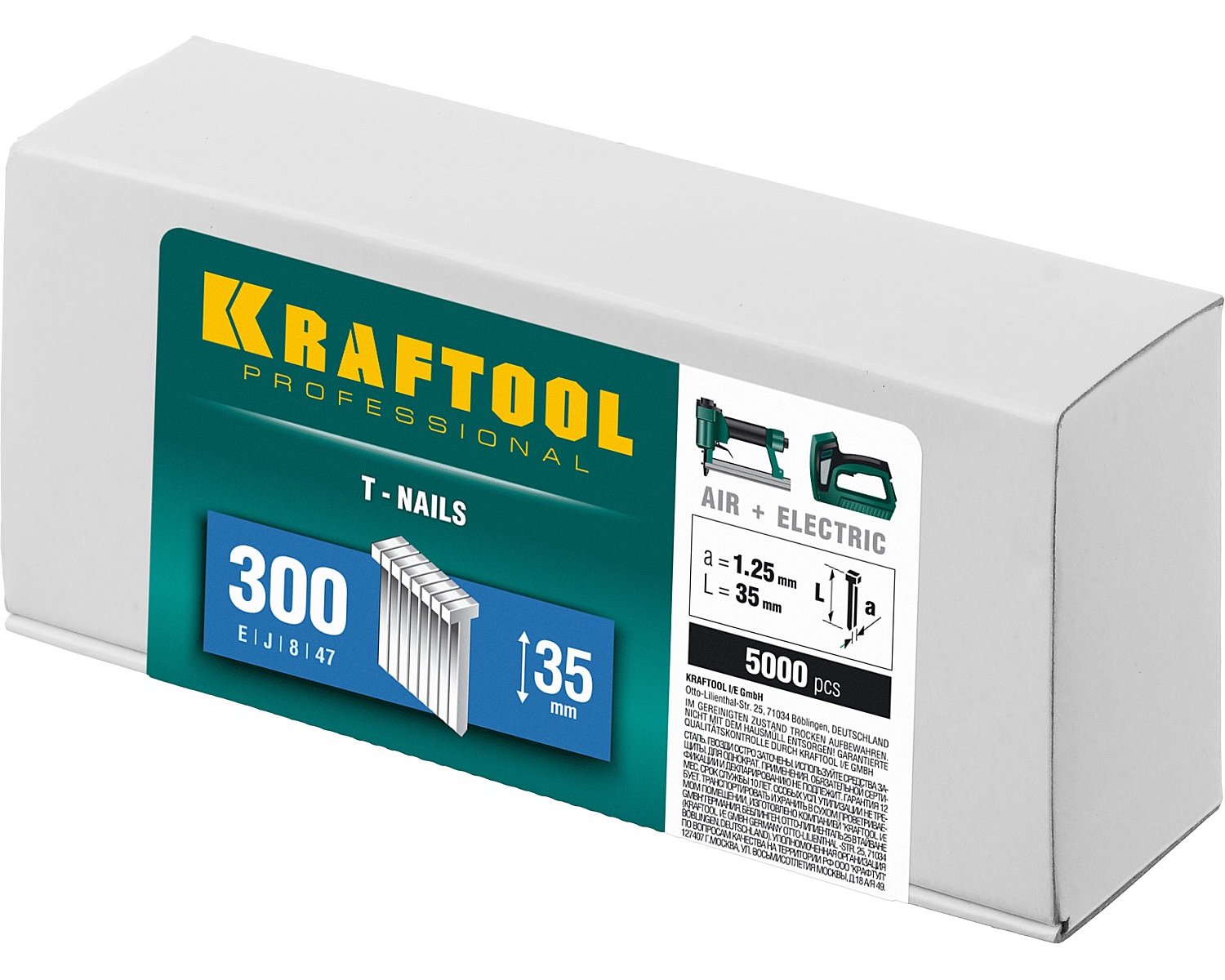 Гвозди для нейлера KRAFTOOL тип 300 35 мм 5000 шт. (31785-35)