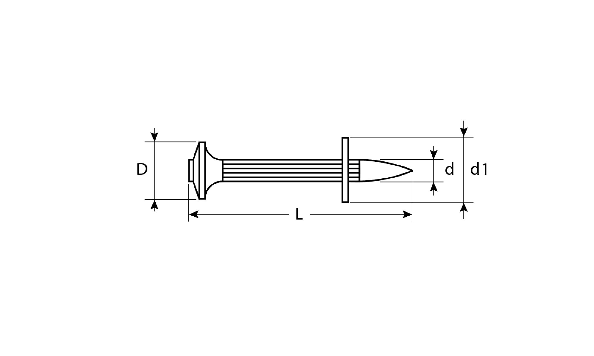 Гвоздевой дюбель ЗУБР 40 x 3.7 мм 15 шт. (3063-37-40)