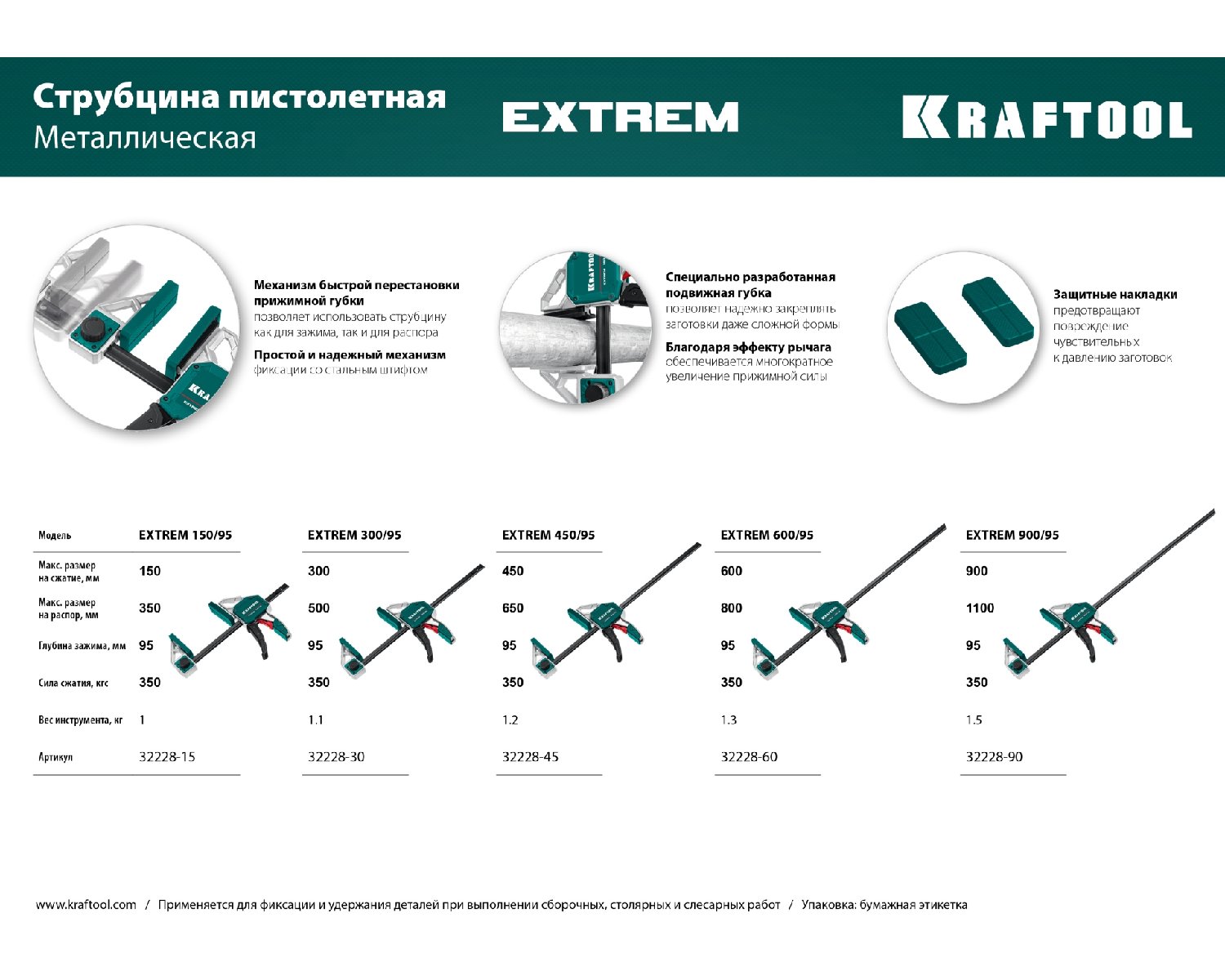 KRAFTOOL EXTREM 600 95 струбцина пистолетная, _z01 (32228-60_z01)