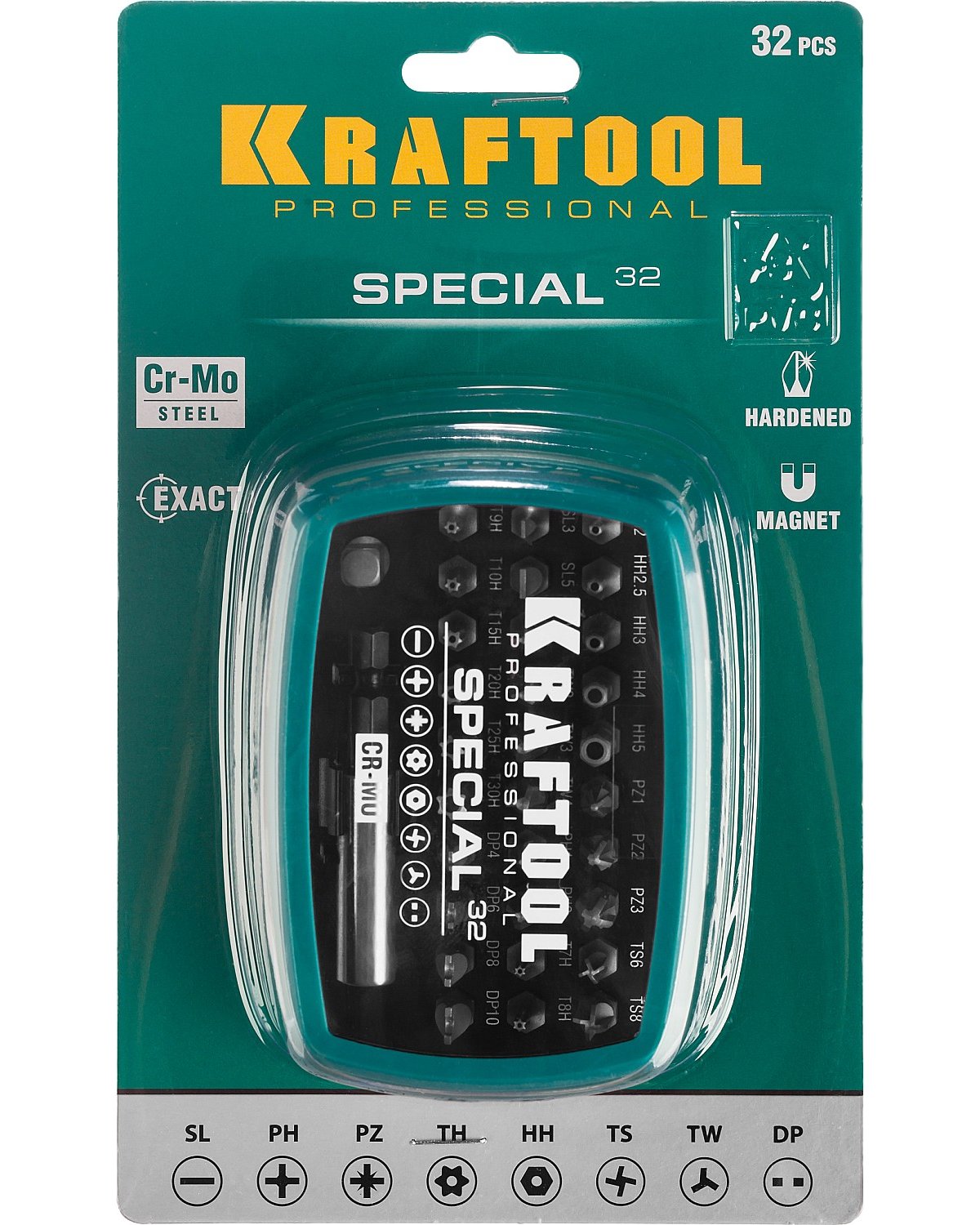 Набор специальных бит KRAFTOOL Special-32 с адаптером 32 шт. (2610-H32)