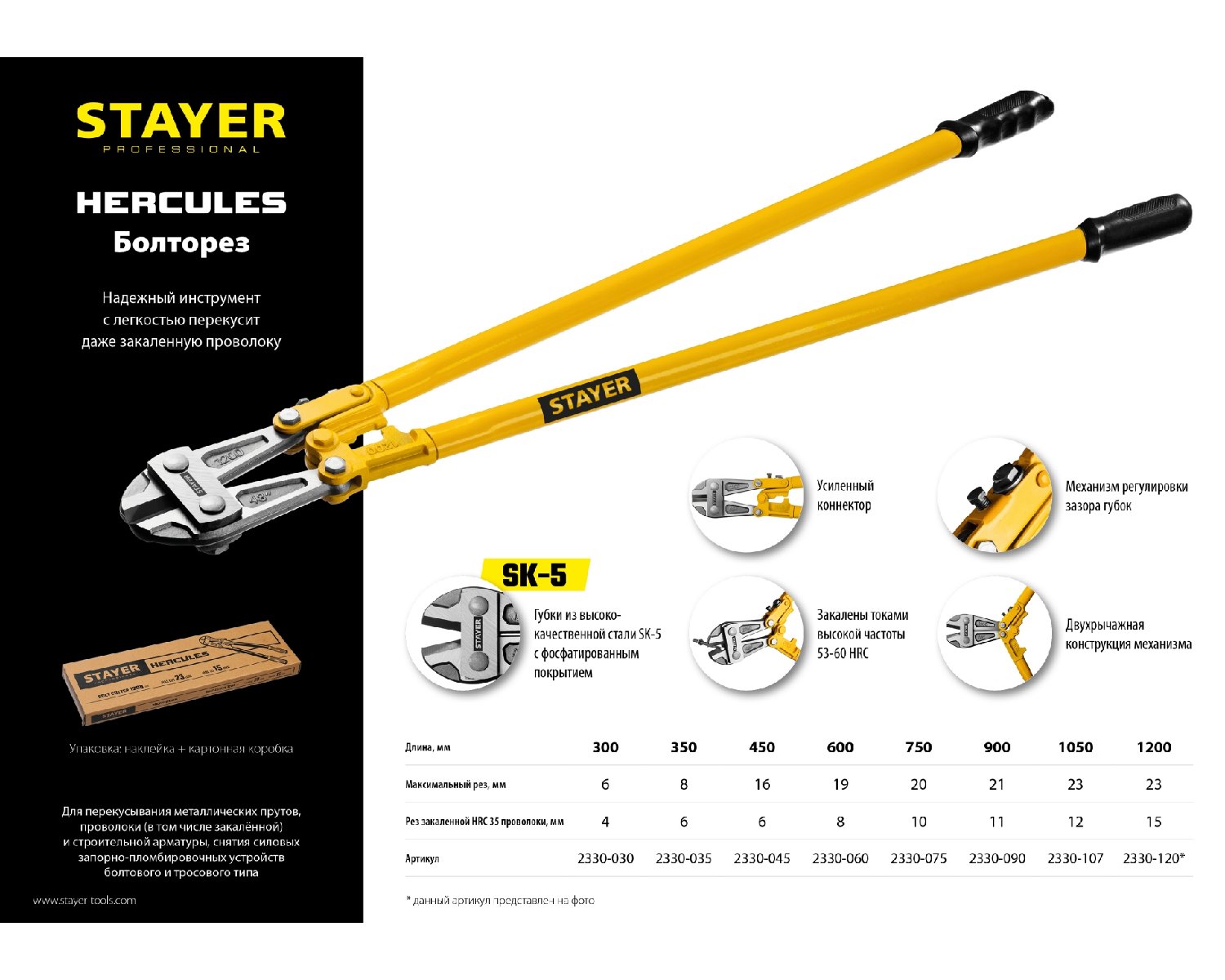 Болторез STAYER Hercules 450 мм (2330-045)