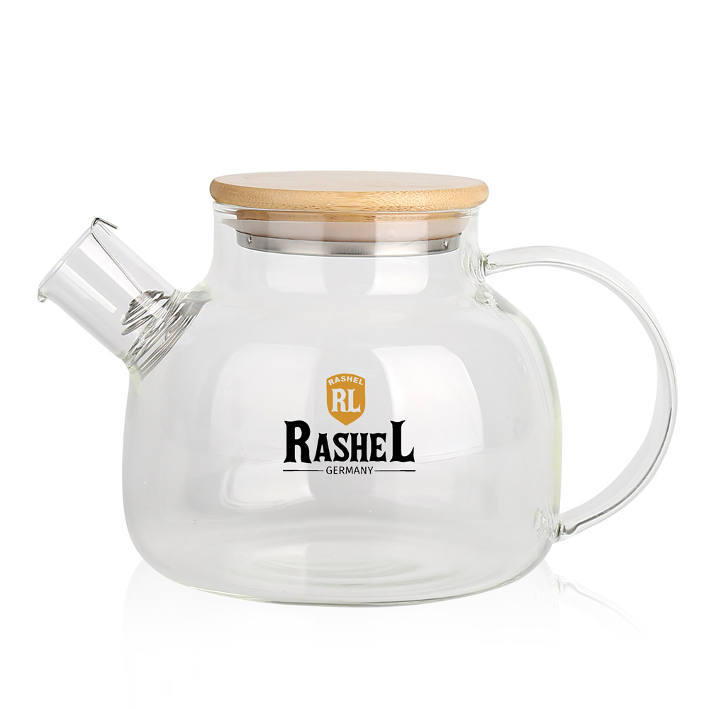 Чайник заварочный RASHEL R8341, термостойкое боросиликатное стекло, объем 1.0 литра