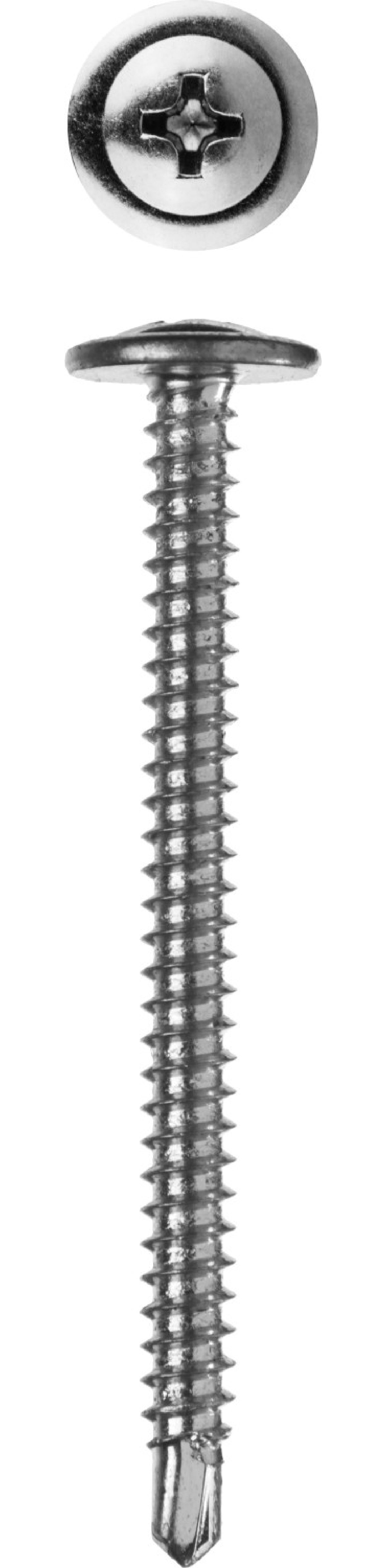 Саморезы с прессшайбой и сверлом для листового металла ЗУБР ПШМ-С 76 х 4.2 мм 2 000 шт. (4-300210-42-076)