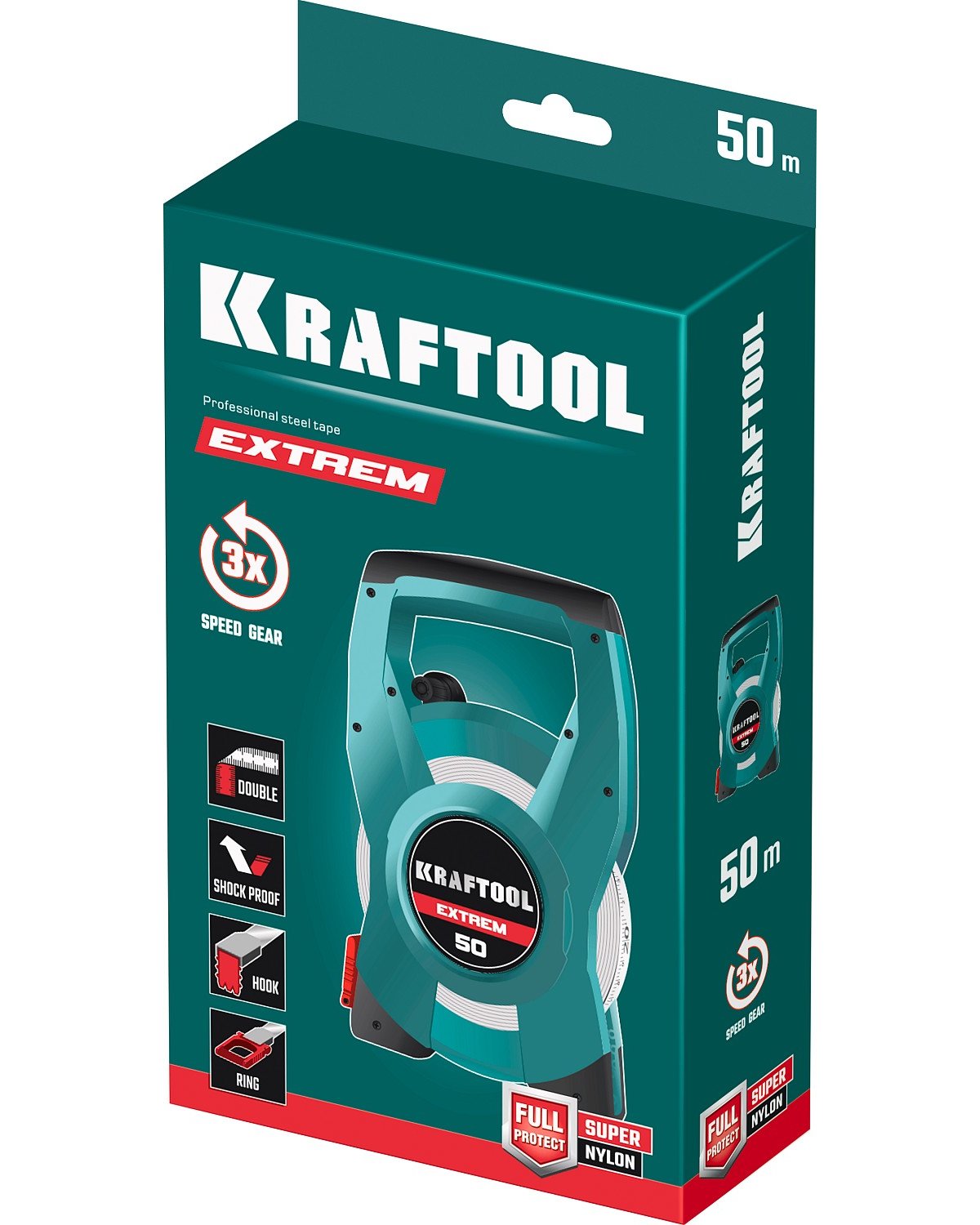 Геодезическая стальная мерная лента KRAFTOOL 50 м (34185-50)