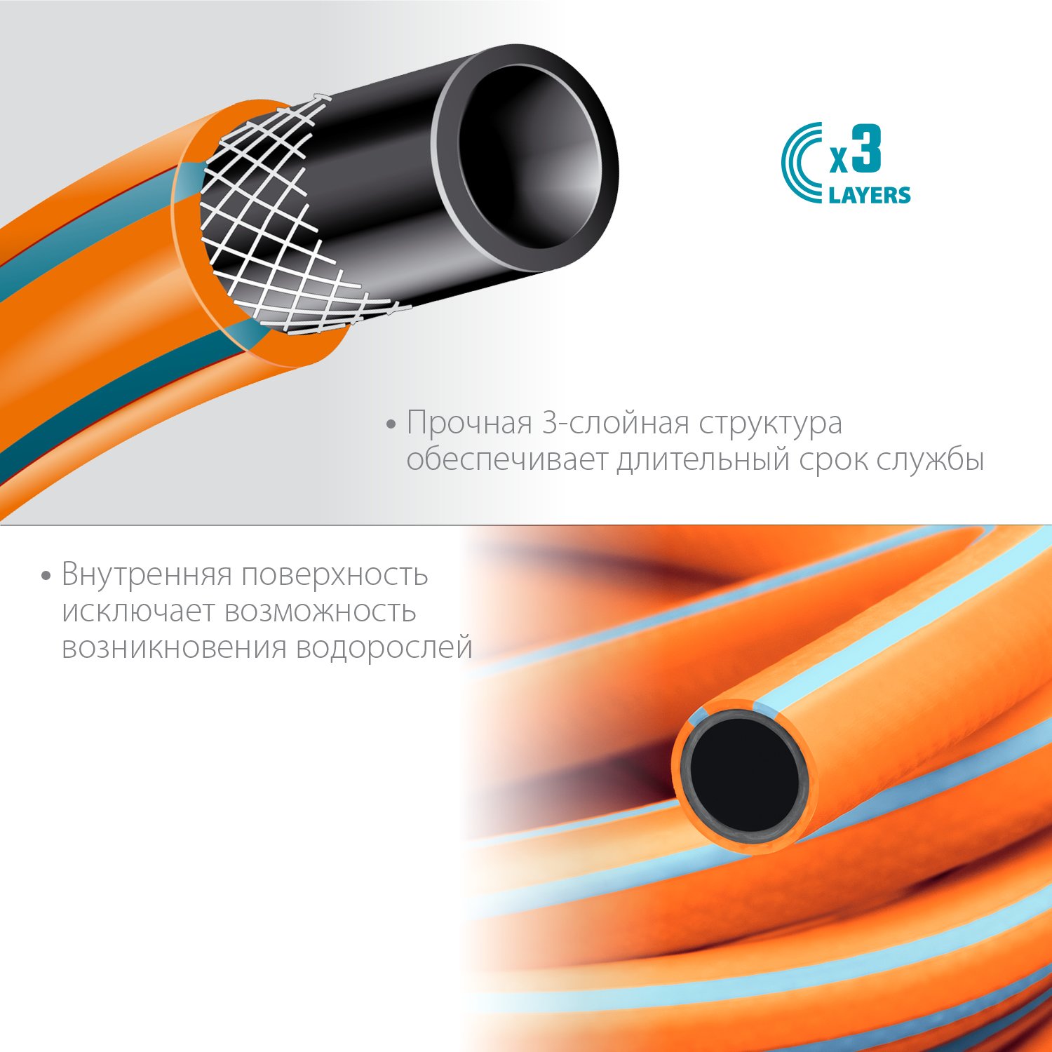 Поливочный шланг GRINDA PROLine FLEX 3 3 4 15 м 20 атм из термоэластопласта трехслойный армированный (429008-3 4-15)