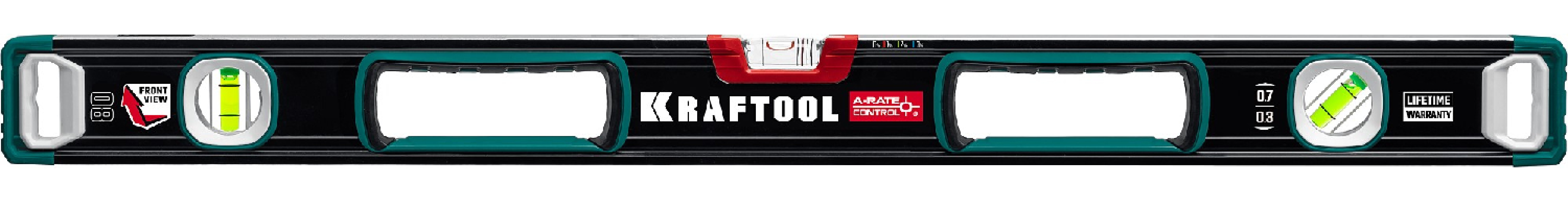 Сверхпрочный уровень KRAFTOOL A-Rate Control с зеркальным глазком 800 мм 34986-60 (34986-80)