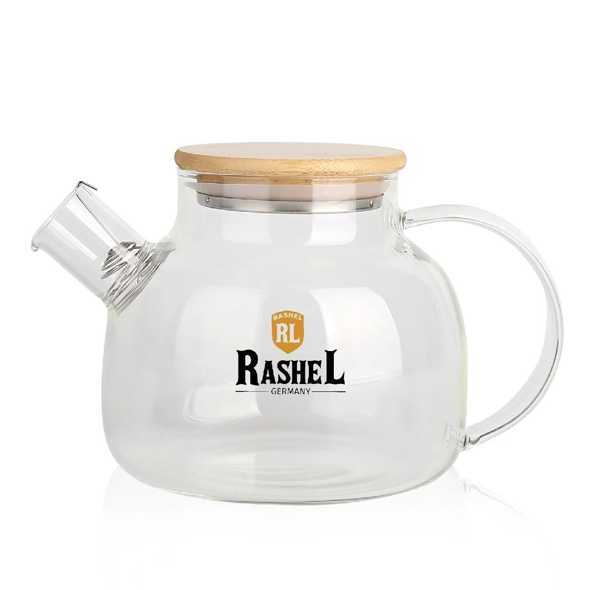 Чайник заварочный RASHEL R8350, термостойкое боросиликатное стекло, 1.5 л