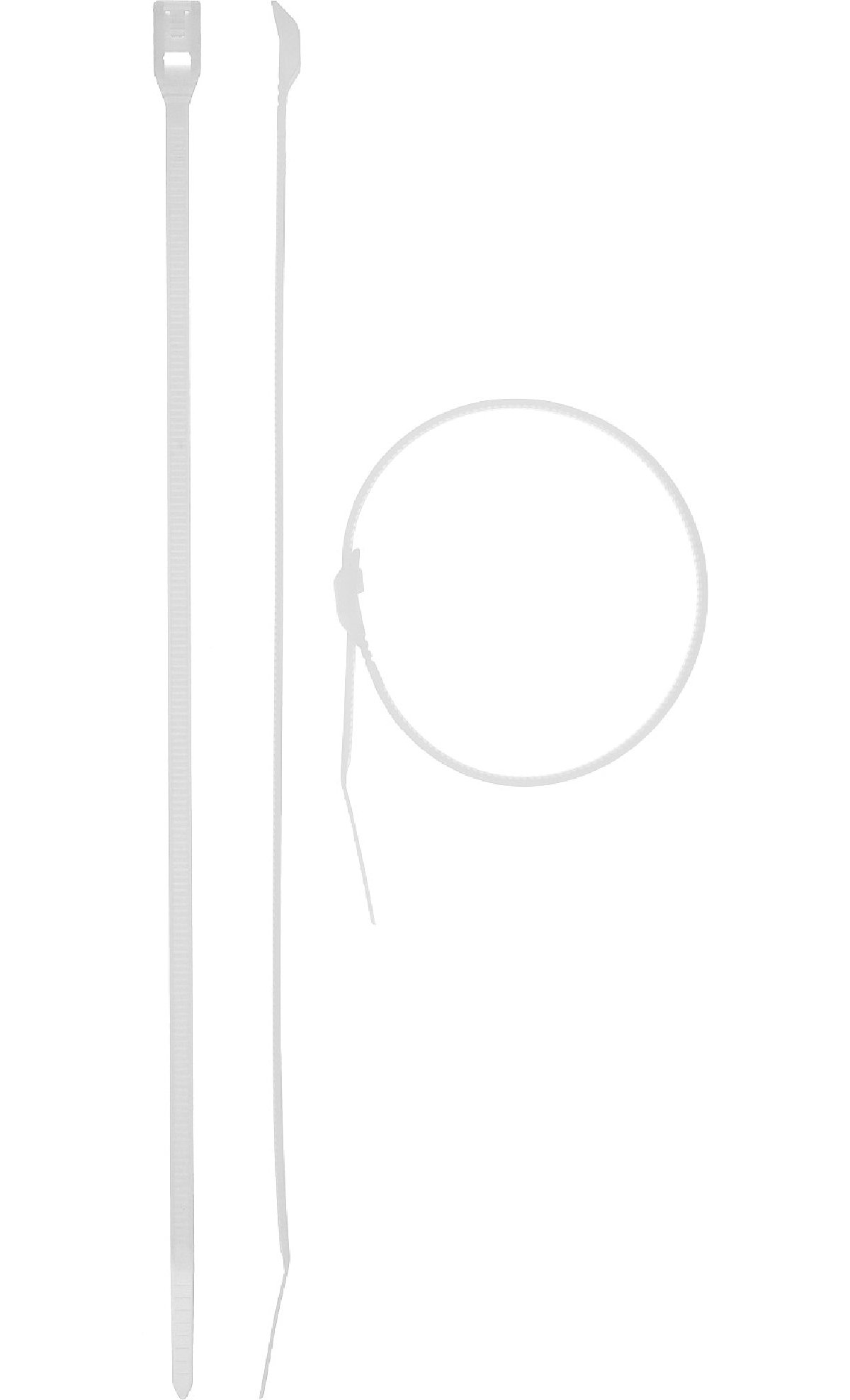 Кабельные стяжки с плоским замком ЗУБР КОБРА Профессионал нейлоновые (РА66) белые 2.5 х 155 мм 50 шт. (30930-25-155)