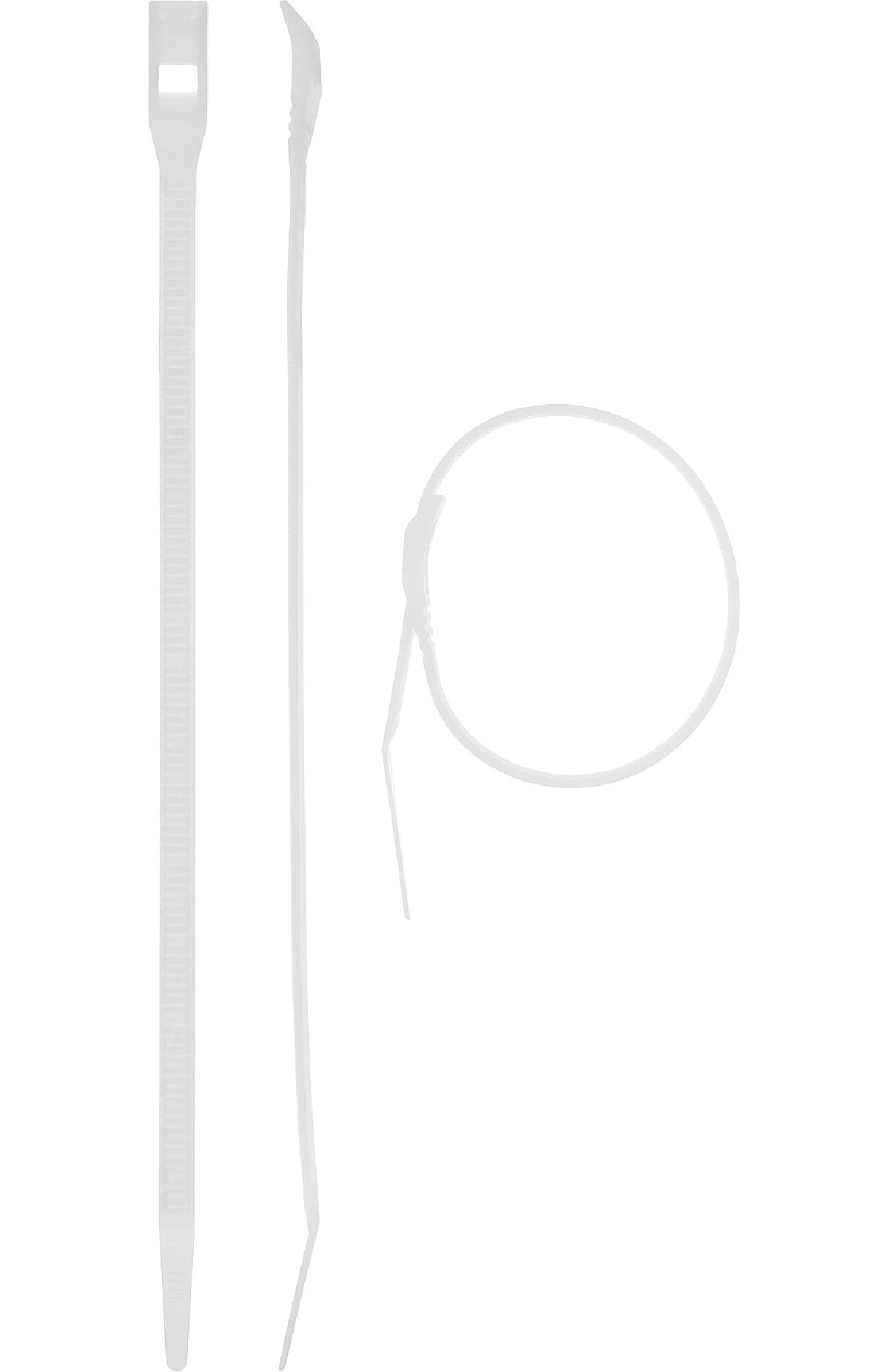 Кабельные стяжки с плоским замком ЗУБР КОБРА Профессионал нейлоновые (РА66) белые 3.6 х 150 мм 50 шт. (30930-36-150)