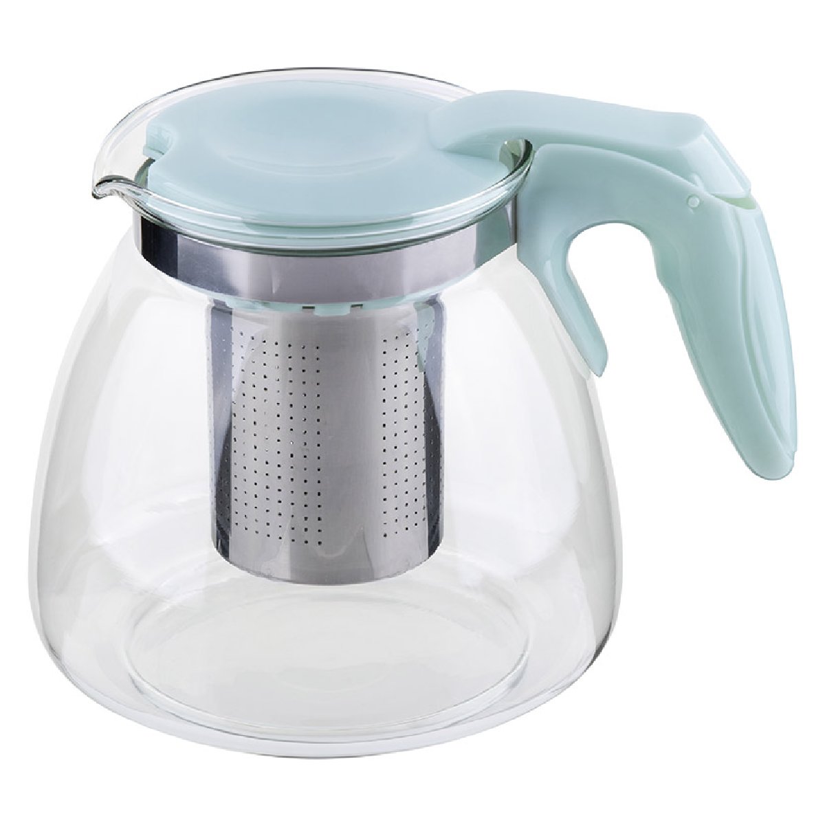 Чайник заварочный MENTOLO, объем 1,1 л, из жаропрочного стекла с фильтром из нержав стали (910127)