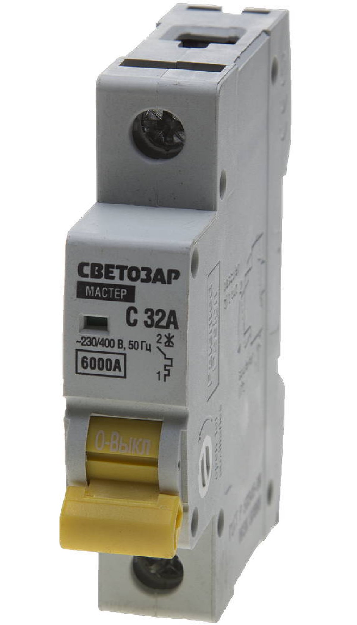 СВЕТОЗАР 1-полюсный,32 A C откл. сп., 6 кА, 230 400В, Автоматический выключатель () (SV-49061-32-C)