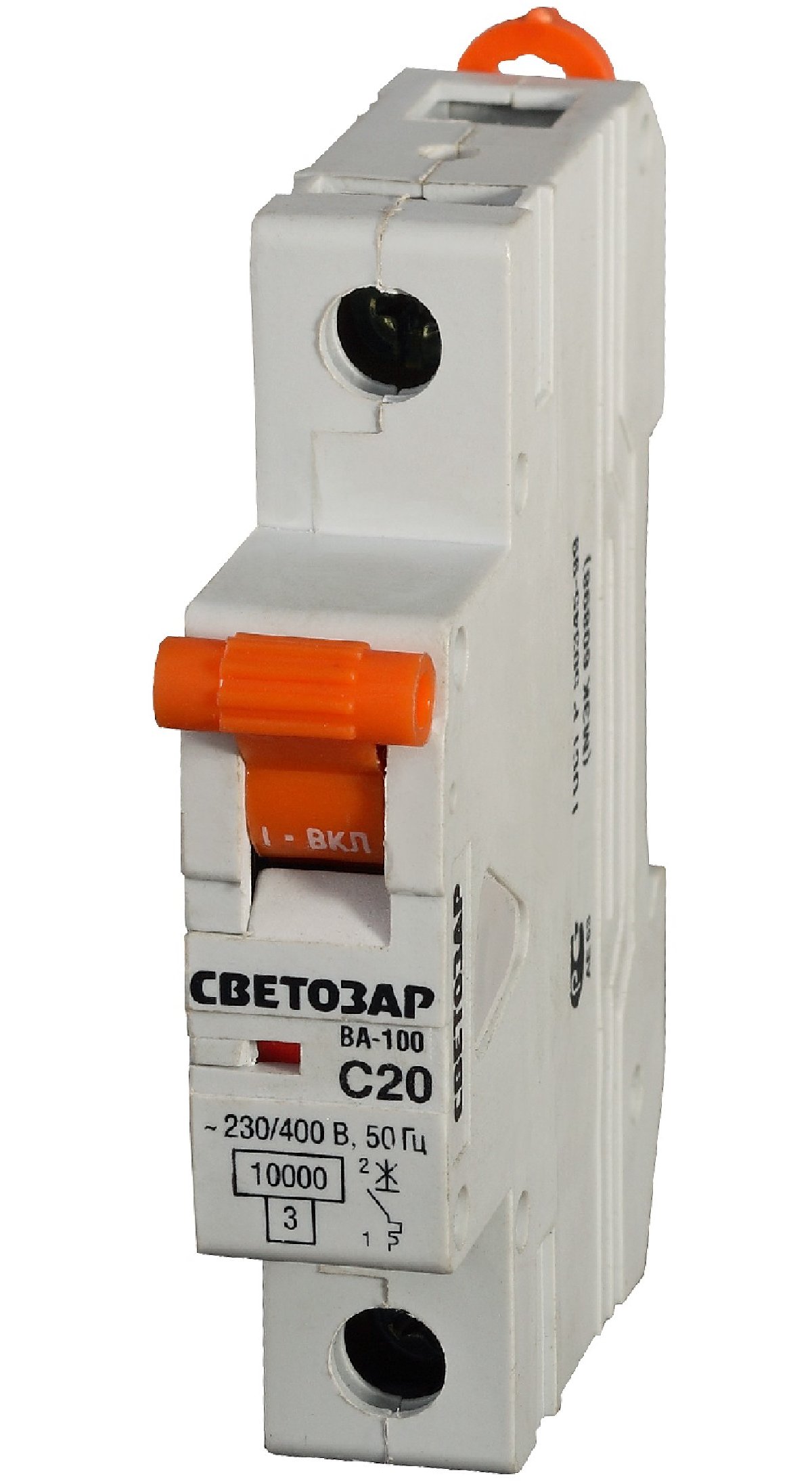 СВЕТОЗАР 1-полюсный, 63 A C откл. сп. 10 кА, 230 400В, Автоматический выключатель () (SV-49071-63-C)