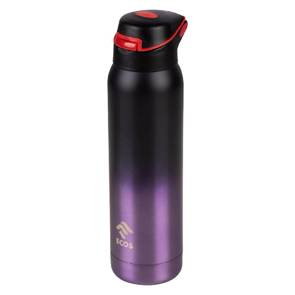 Термобутылка спортивная с трубочкой, объем 500 мл, цвет фиолетовый градиент (323494)