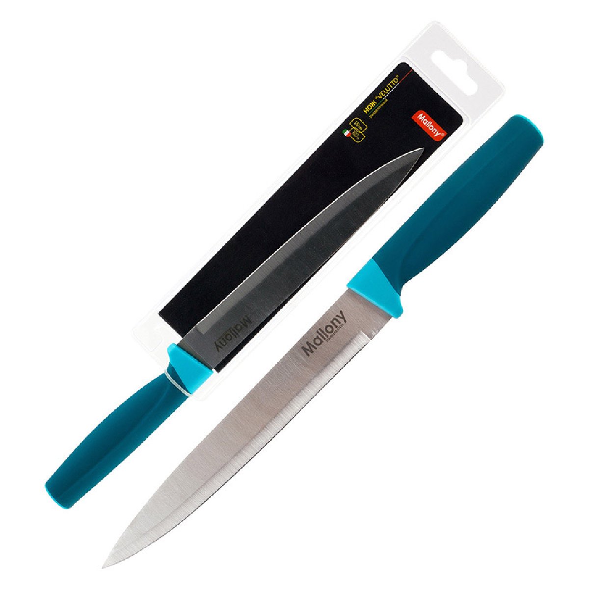 Нож с рукояткой софт-тач VELUTTO MAL-02VEL разделочный, 20 см (005525)