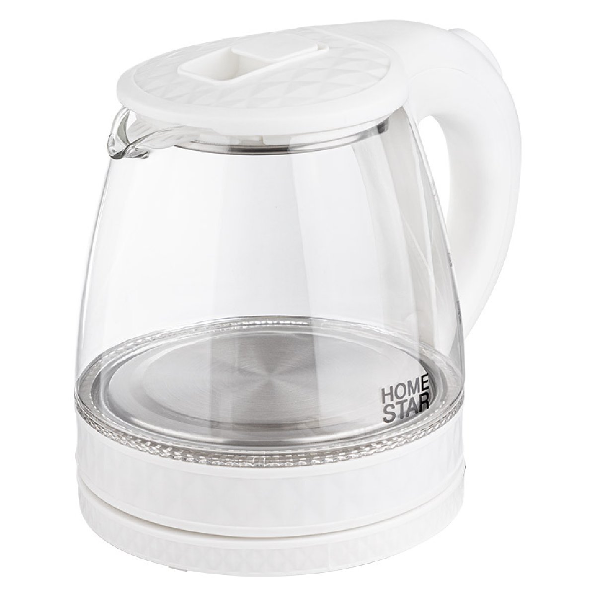 Чайник Homestar HS-1053 (1,2 л.) стекло, пластик белый (106464)