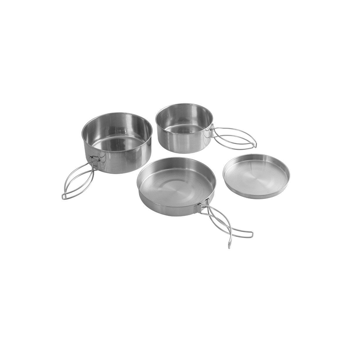 Набор посуды походный Camp-S12 из нержавеющей стали (4 предмета) (106941)