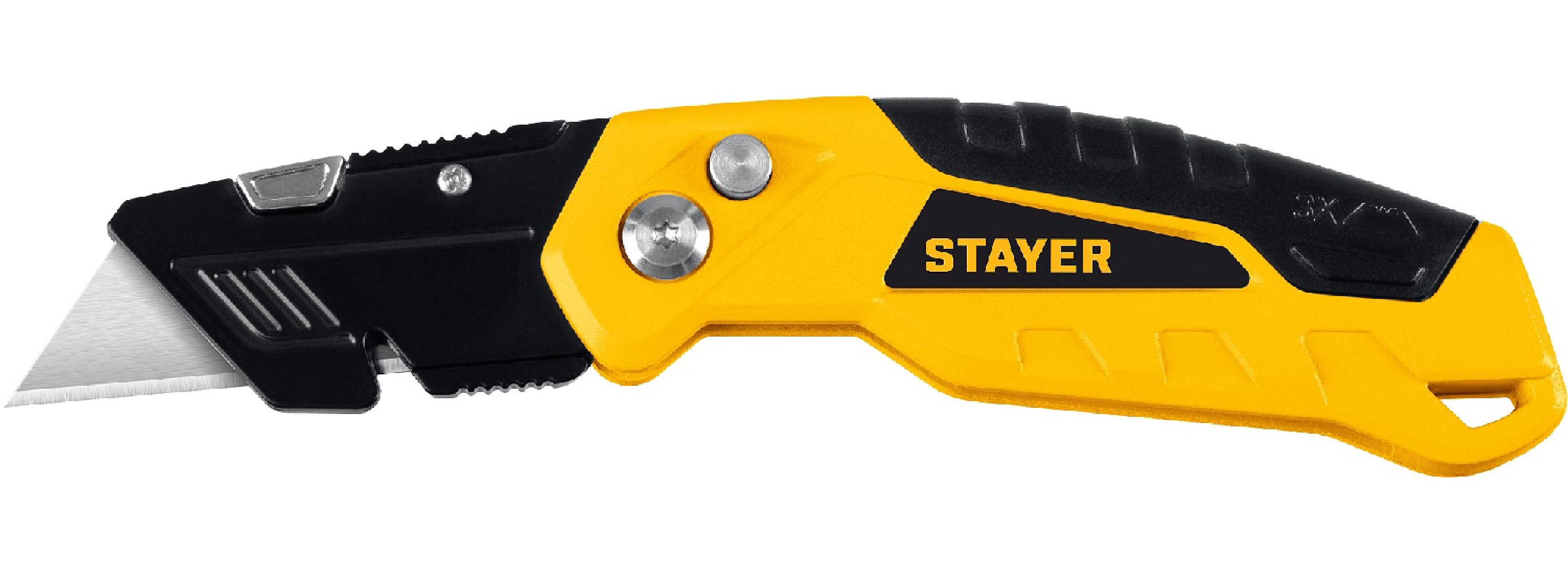 STAYER Hercules-А24, универсальный металлический нож с трапециевидным лезвием (0946) (0946)