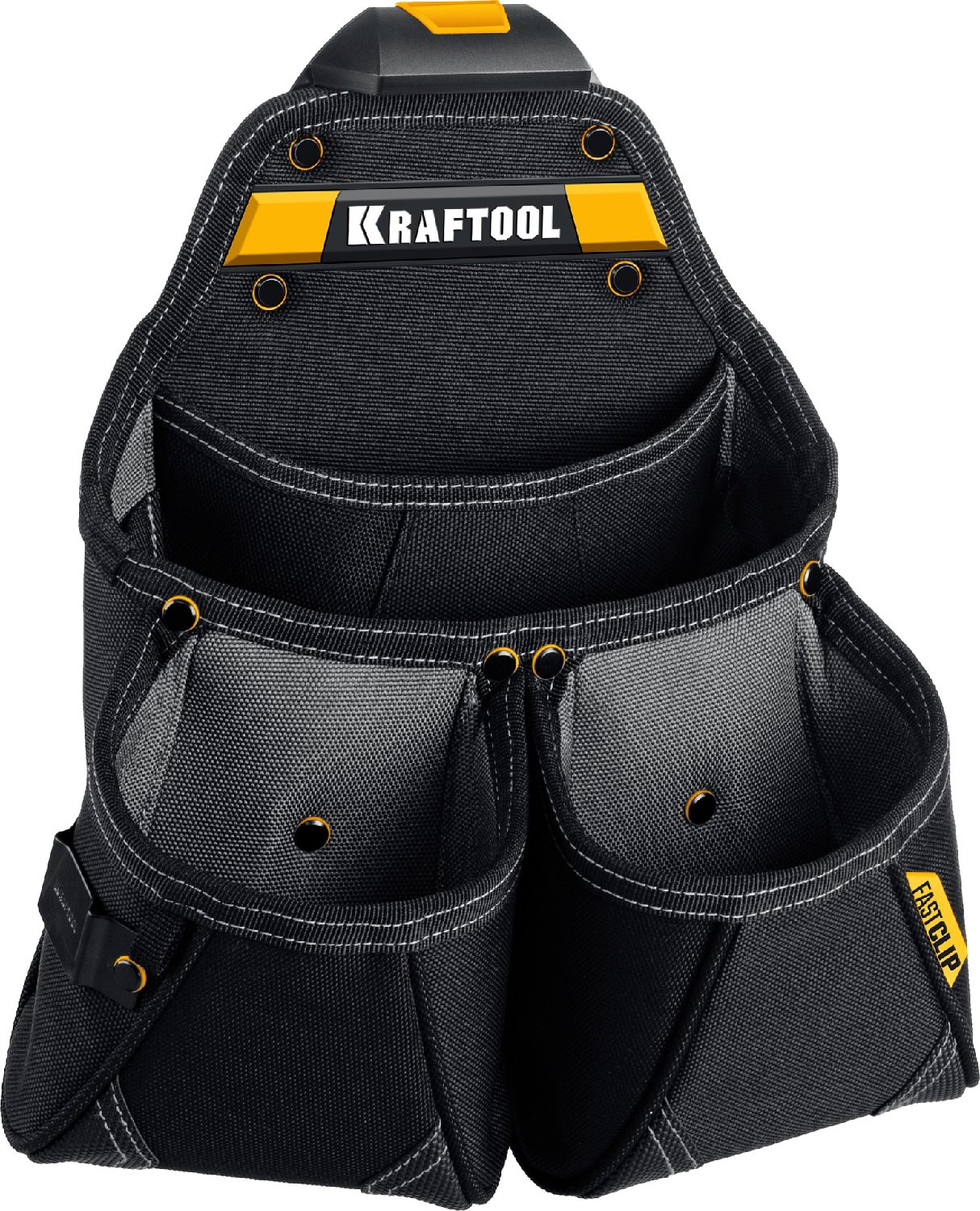 KRAFTOOL KP-15 с быстросъемным креплением FastClip, 15 карманов и петель, 350 х 320 мм, поясная сумка (38771) (38771)