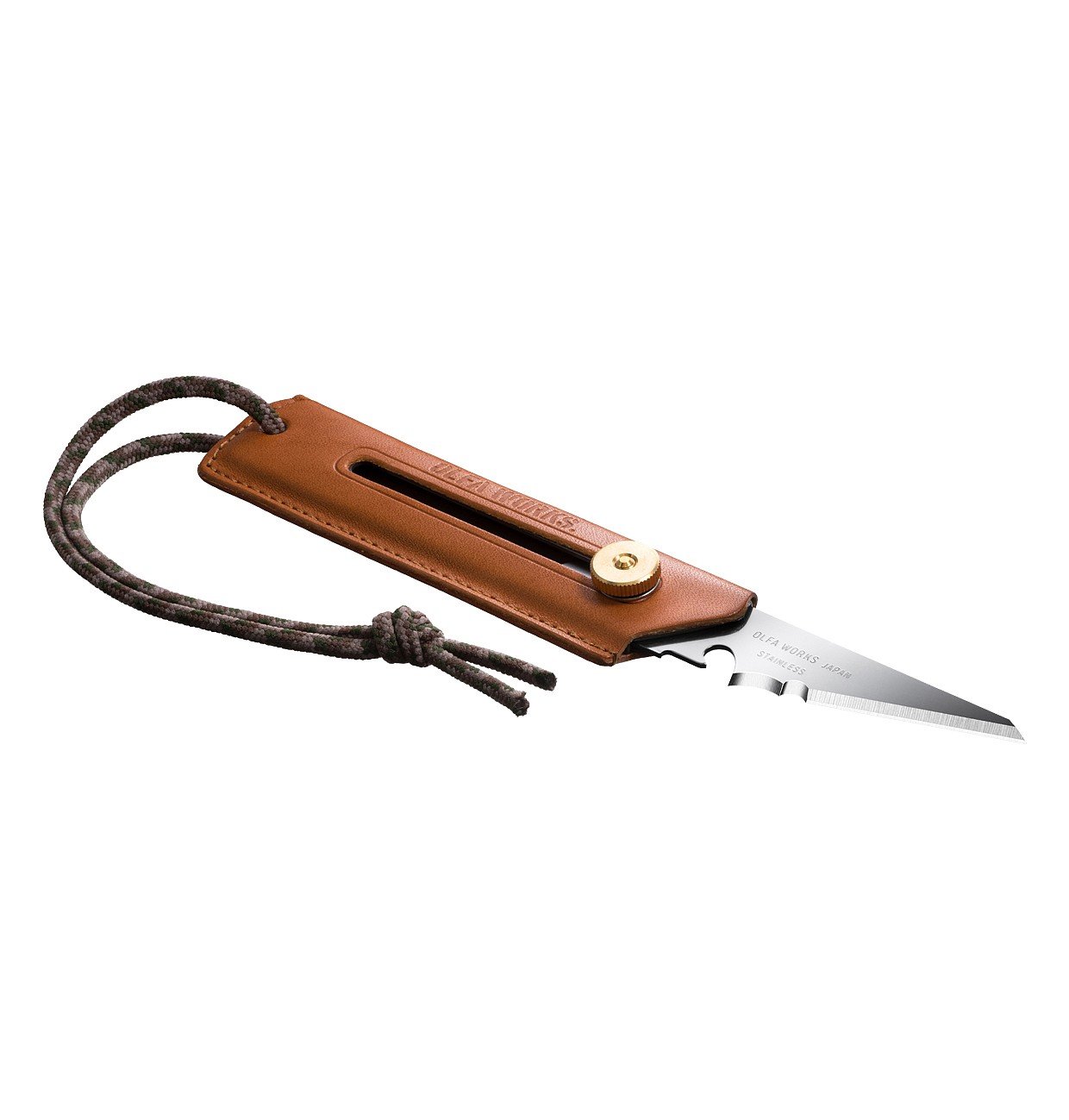 OLFA WORKS BK1 CAMEL BUSHCRAFT KNIFE многоцелевой нож со сменным лезвием с чехлом (OW-BK1L-CL) (OW-BK1L-CL)