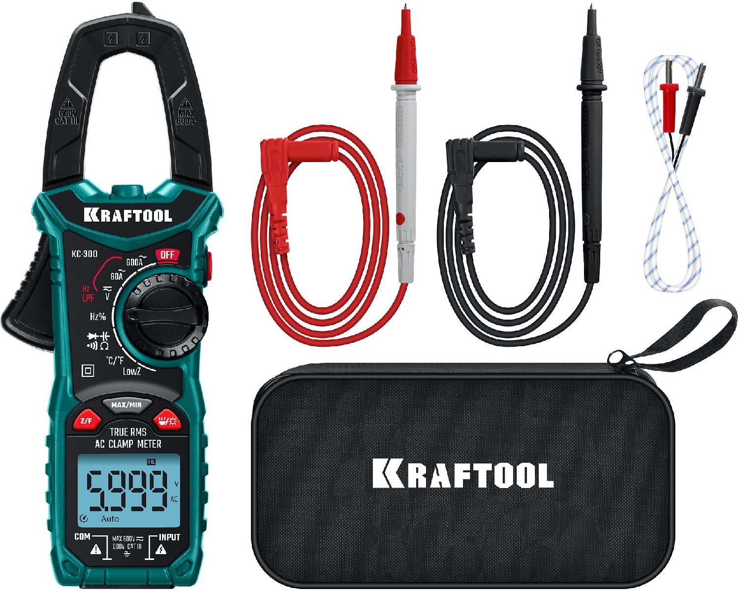 KRAFTOOL KC-300 Цифровые токовые клещи (59832) (59832)