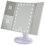 Зеркало косметическое трехстворчатое ENERGY EN-799Т, LED подсветка (159947)
