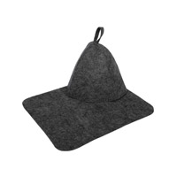 Набор для бани 2 предмета (шапка и коврик) Hot Pot (лавсан, серый)