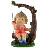 Фигурка садовая Девочка на качелях Н-48см (169342)