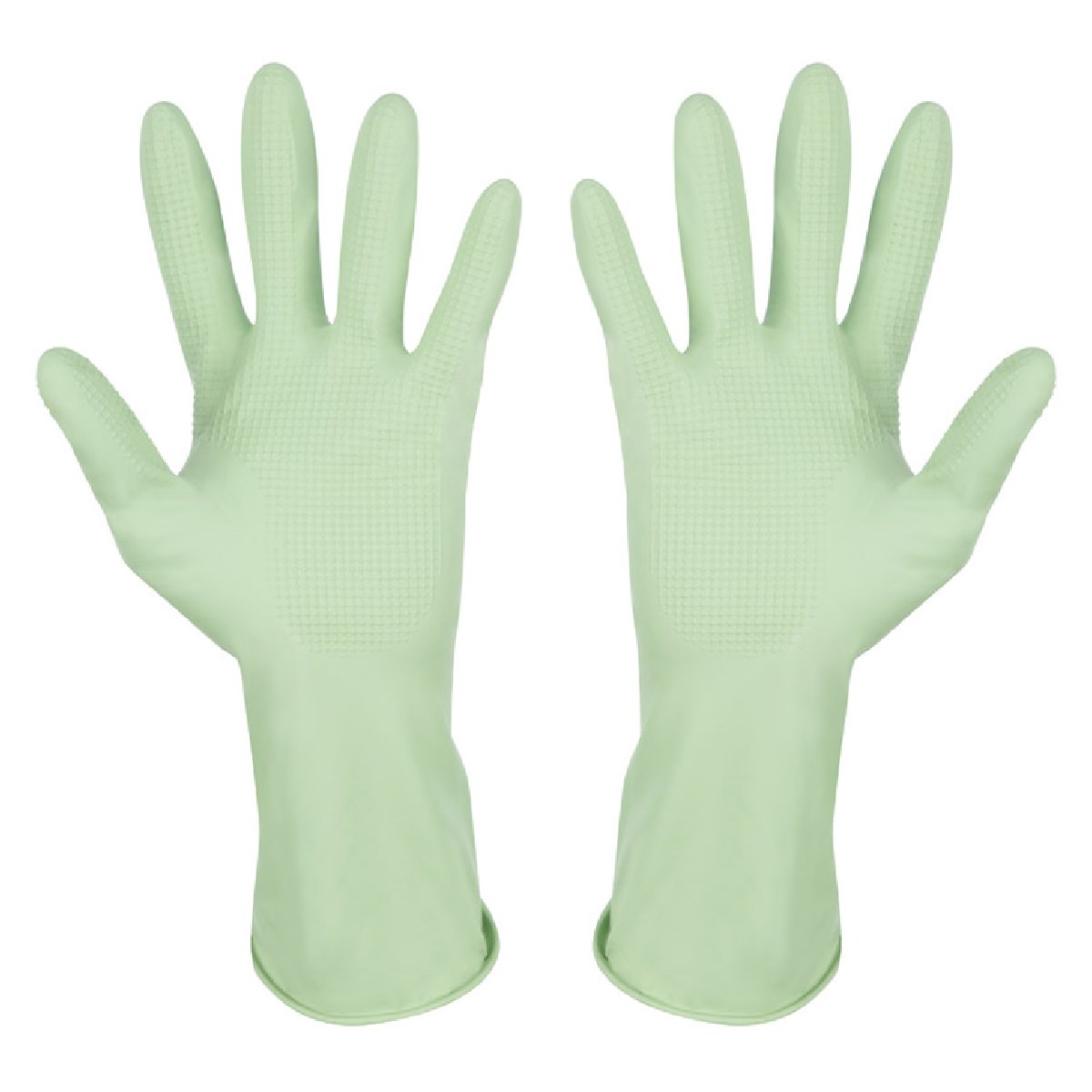 Перчатки латексные с хлопковым напылением, зеленые, размер M (101279)Купить