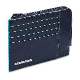 Чехол для кредитных карт Piquadro Blue Square, синий, 8 отделений, 12,5x9x1 см (PU1243B2R BLU2)