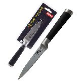Нож с прорезиненной рукояткой MAL-07RS для овощей, 9 см (985366)