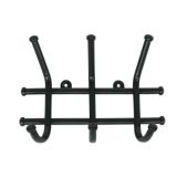 Вешалка настенная Норма (3 крючков, 230х80х165мм), цвет-черный